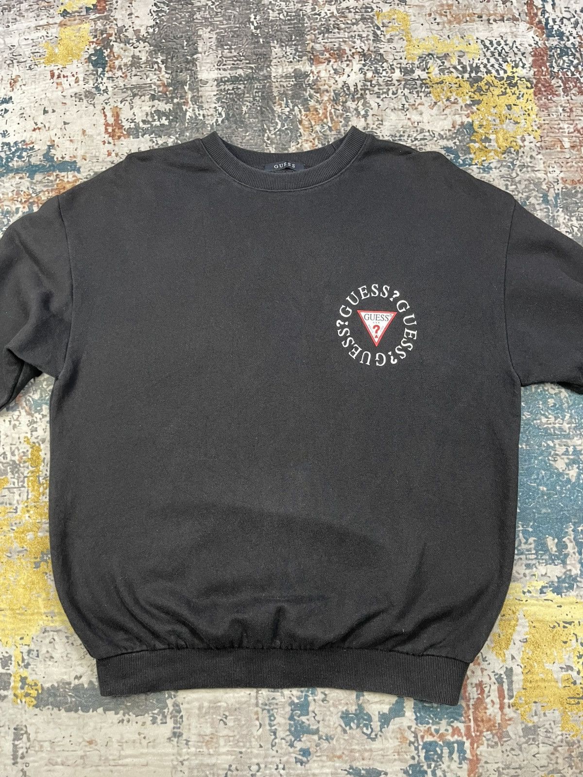 Guess Guess Back Hit Big Logo Pull Over Sweatshirt Size US XXS / EU 40 - 2 Thumbnail
