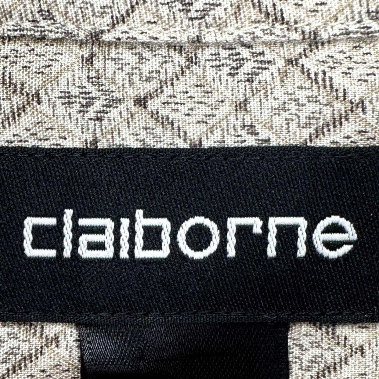 Liz Claiborne Claiborne Button-Up Shirt Mens XL Tan Geometric Long Sleeve Pocket Casual NEW Size US XL / EU 56 / 4 - 4 Thumbnail