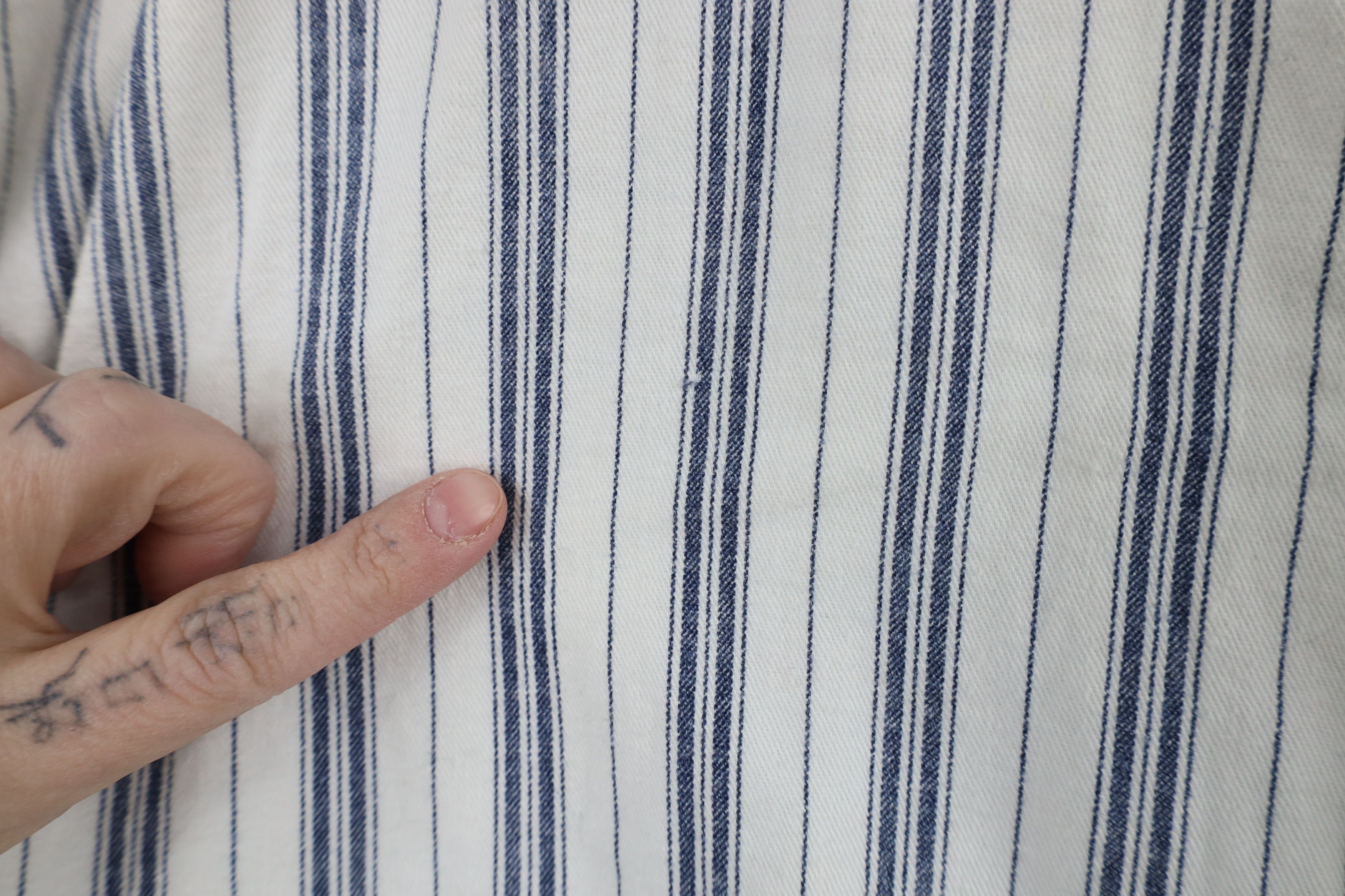 Vintage Vintage 90s Streetwear Fit Band Collar Button Shirt White Size US XL / EU 56 / 4 - 5 Thumbnail