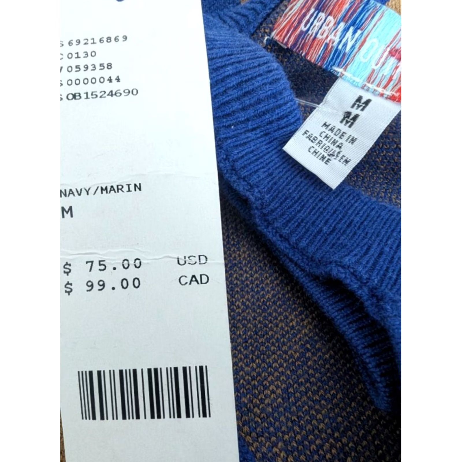 Urban Outfitters VINTAGE Urban Outfitters Argyle Halter Knit Mini Dress Blue Tan Womens M NWT Academia Size M / US 6-8 / IT 42-44 - 6 Thumbnail