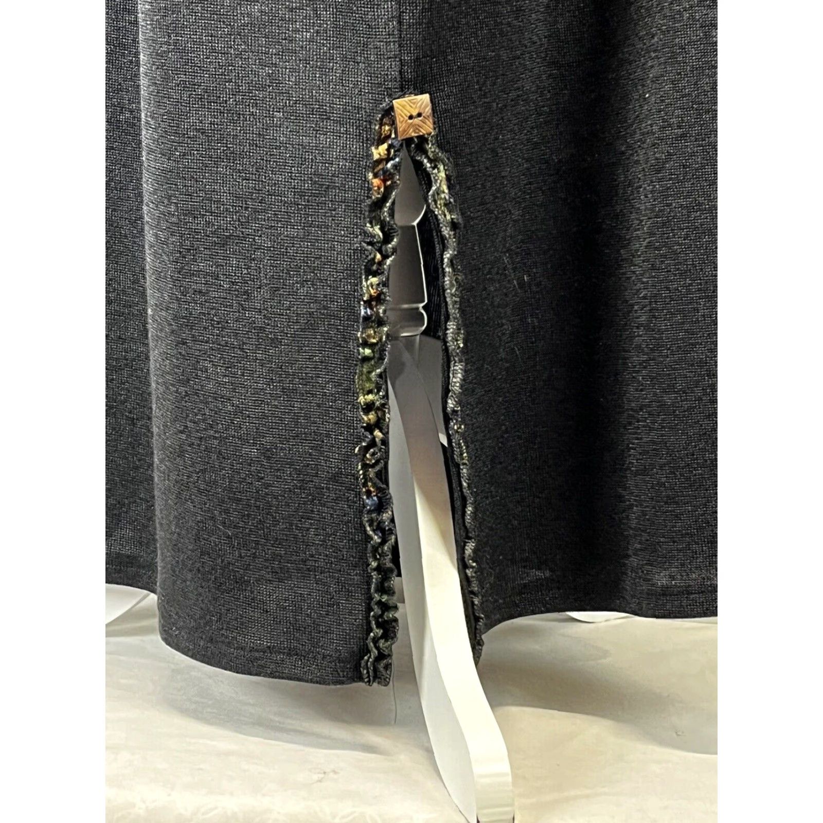 Brandblack Lee Andersen Dress Maxi Adult 2X Plus Black Knit Art To Wear Womens Size XXL / US 16-18 / IT 52-54 - 7 Thumbnail