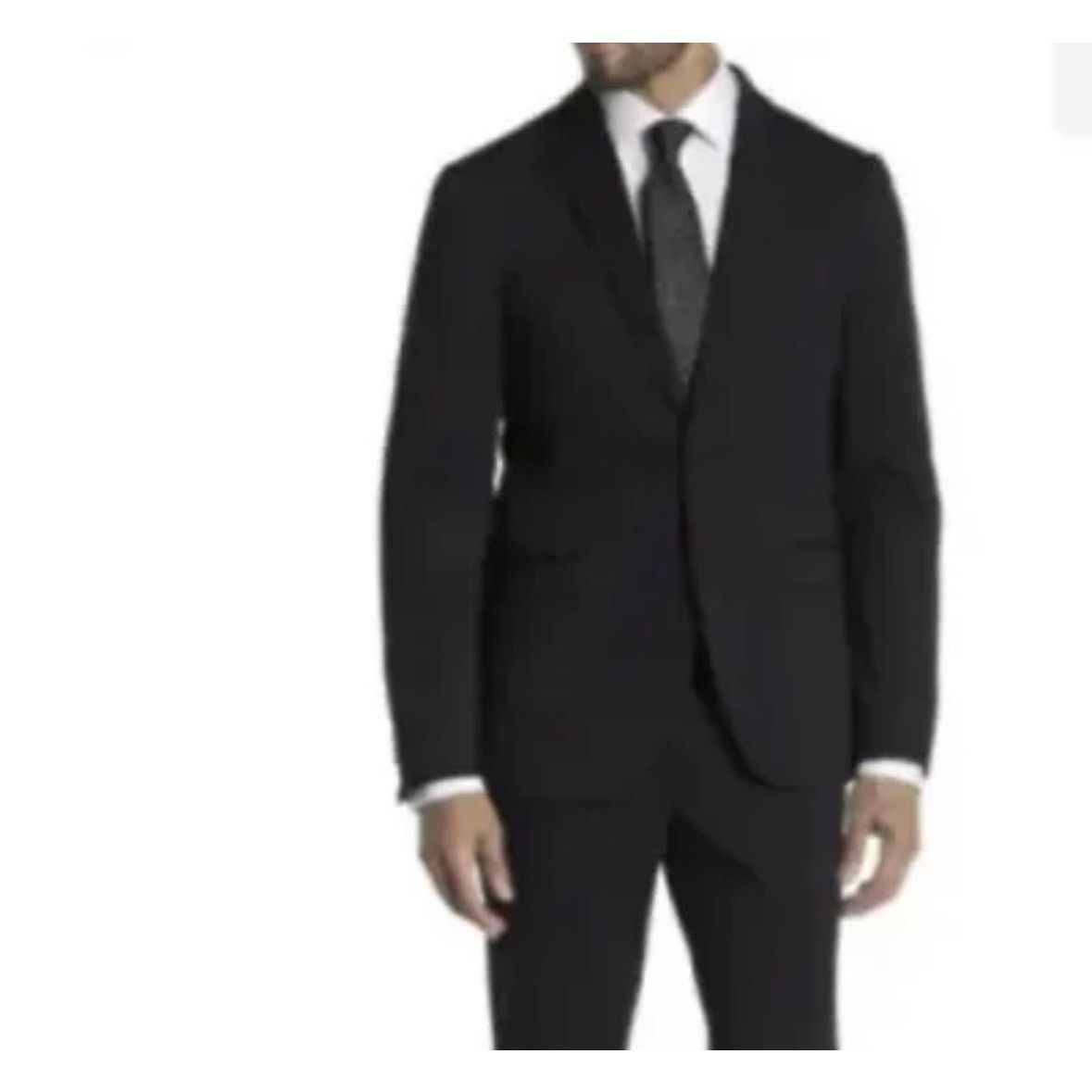 Savile Row Savile Row Fairfax Mens 42L Brit Skinny Black Blazer Jacket Size 42L - 1 Thumbnail