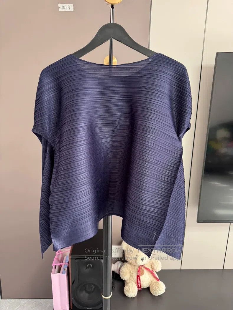 Issey Miyake Issey Miyake Horizontal Striped Spring Sleeveless Top Size L / US 10 / IT 46 - 2 Thumbnail