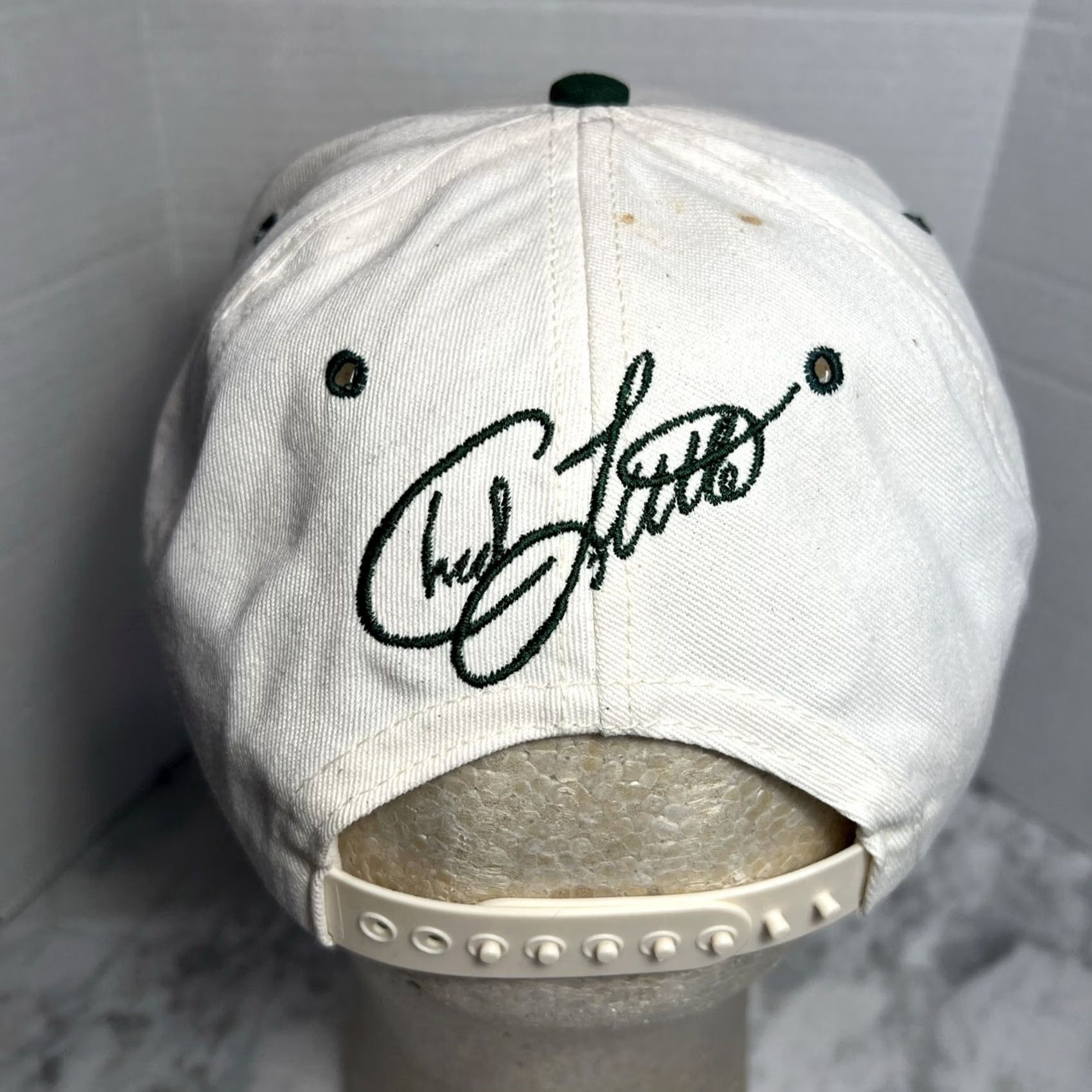 John Deere VINTAGE John Deere Motorsports Hat Snapback Roush Racing Chad Little Checkered Flag Mens Size ONE SIZE - 6 Thumbnail