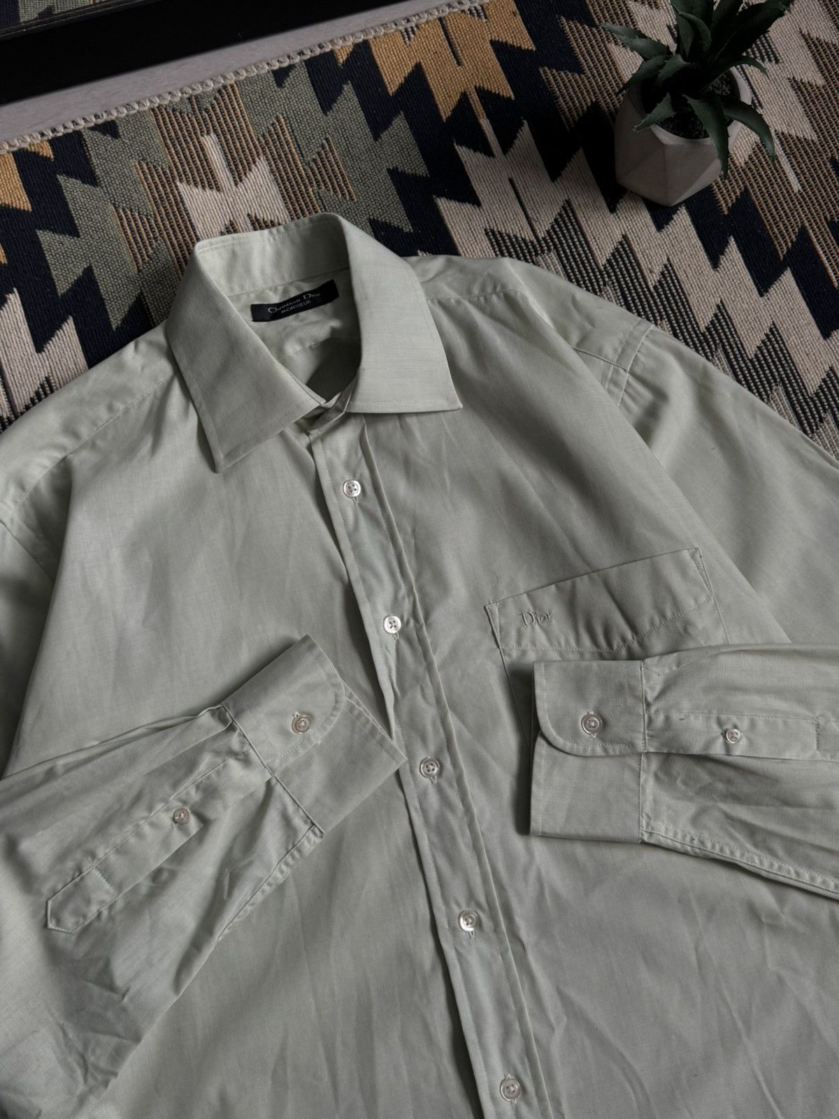 Christian Dior Monsieur Vintage Christian Dior Monsieur Button Up Shirt Size US L / EU 52-54 / 3 - 6 Thumbnail
