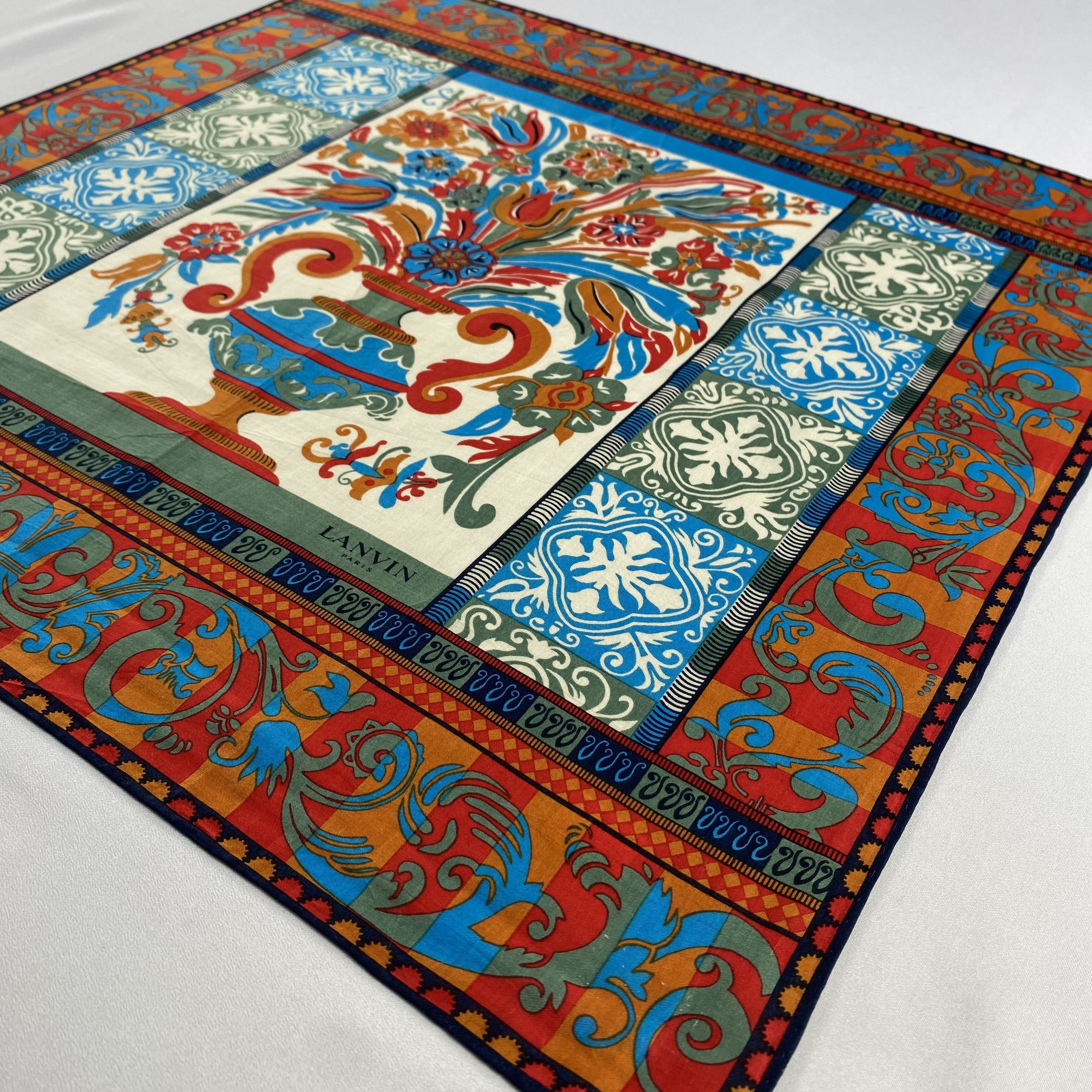 Lanvin × Vintage Lanvin Handkerchief / Neckerchief / Bandana-P1059 Size ONE SIZE - 2 Thumbnail
