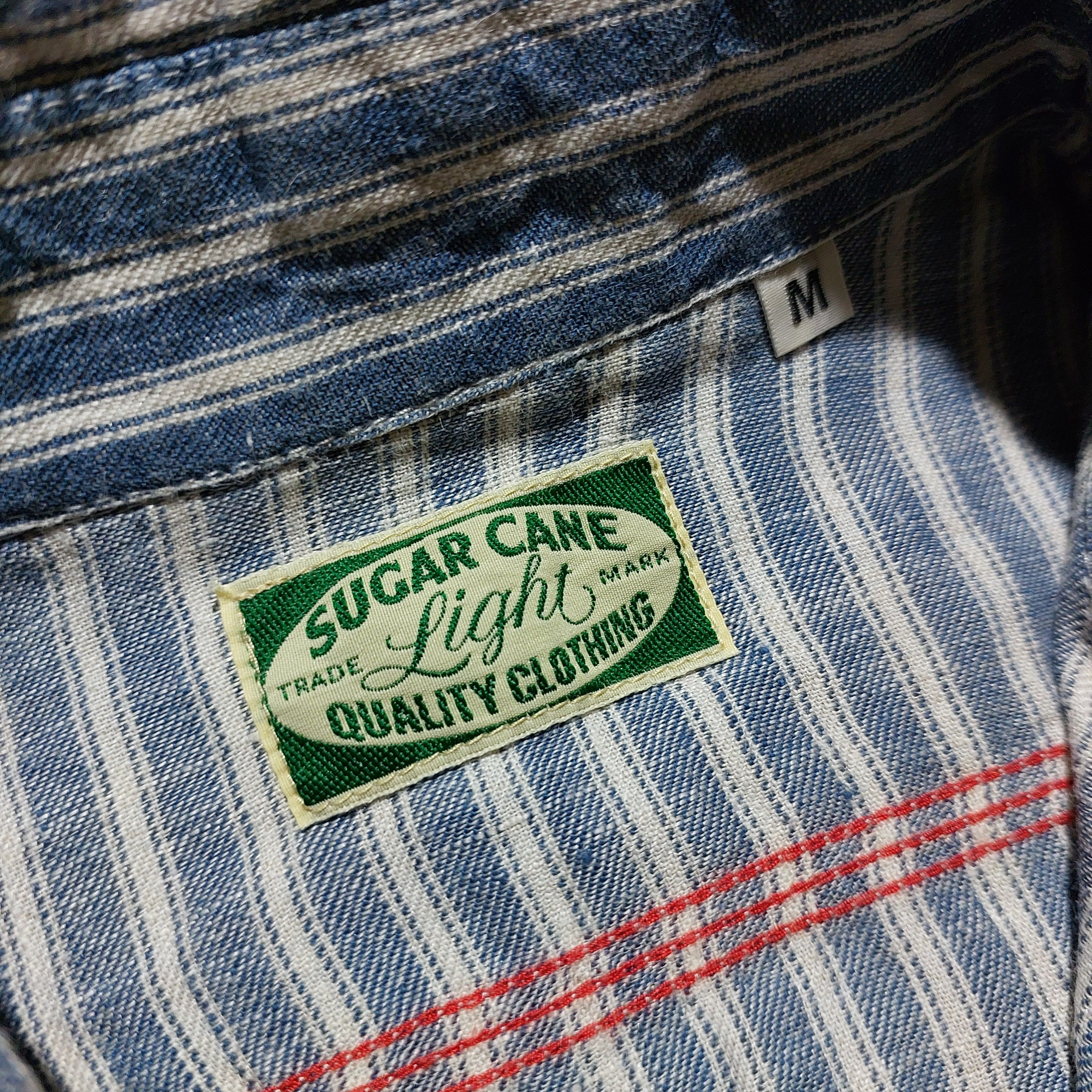 Sugar Cane Sugar Cane chambray stripes blue shirt Size US M / EU 48-50 / 2 - 5 Thumbnail