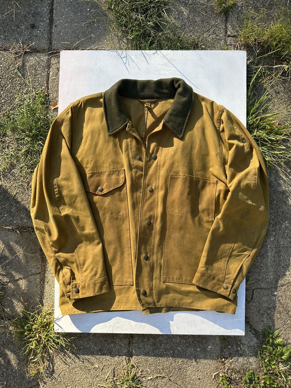 Vintage Filson Waxed Canvas Hunting Tin Cloth Jacket 