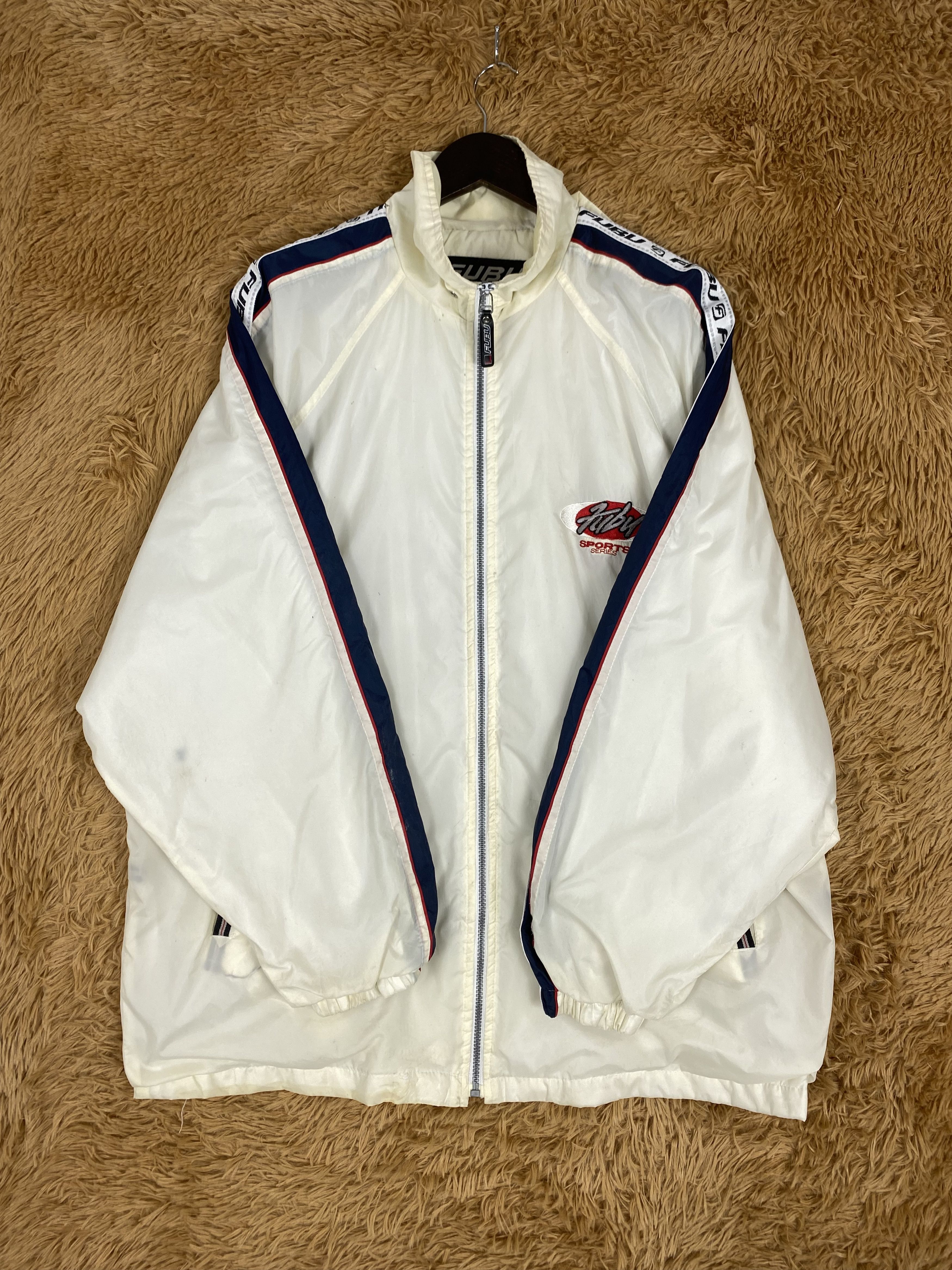Fubu Vintage Fubu 90s Tape on Sleeve Windbreaker PJ2517 Size US XXL / EU 58 / 5 - 6 Thumbnail
