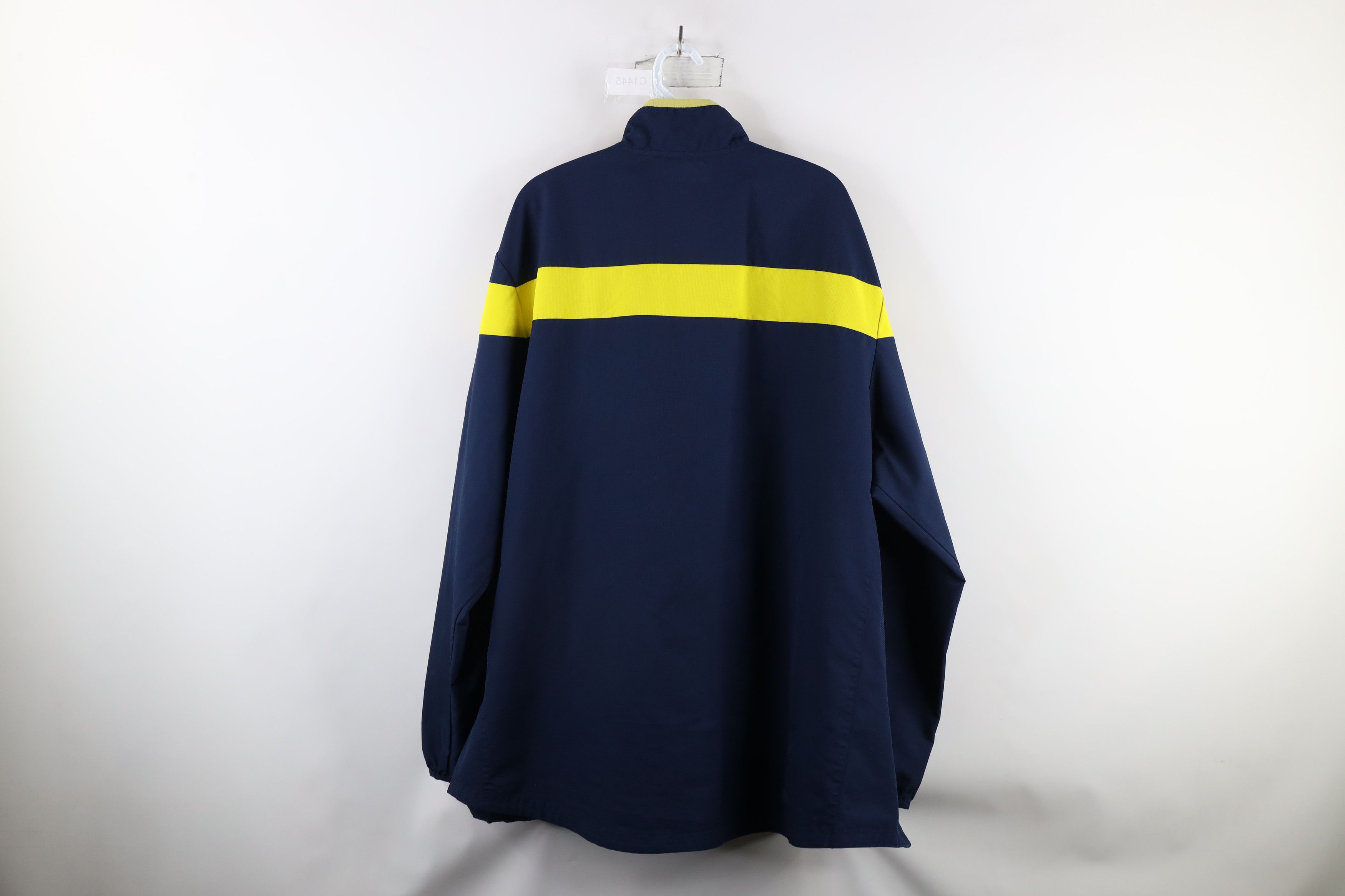 Adidas × Vintage Adidas University of Michigan Football Half Zip Jacket Blue Size US XXL / EU 58 / 5 - 13 Thumbnail