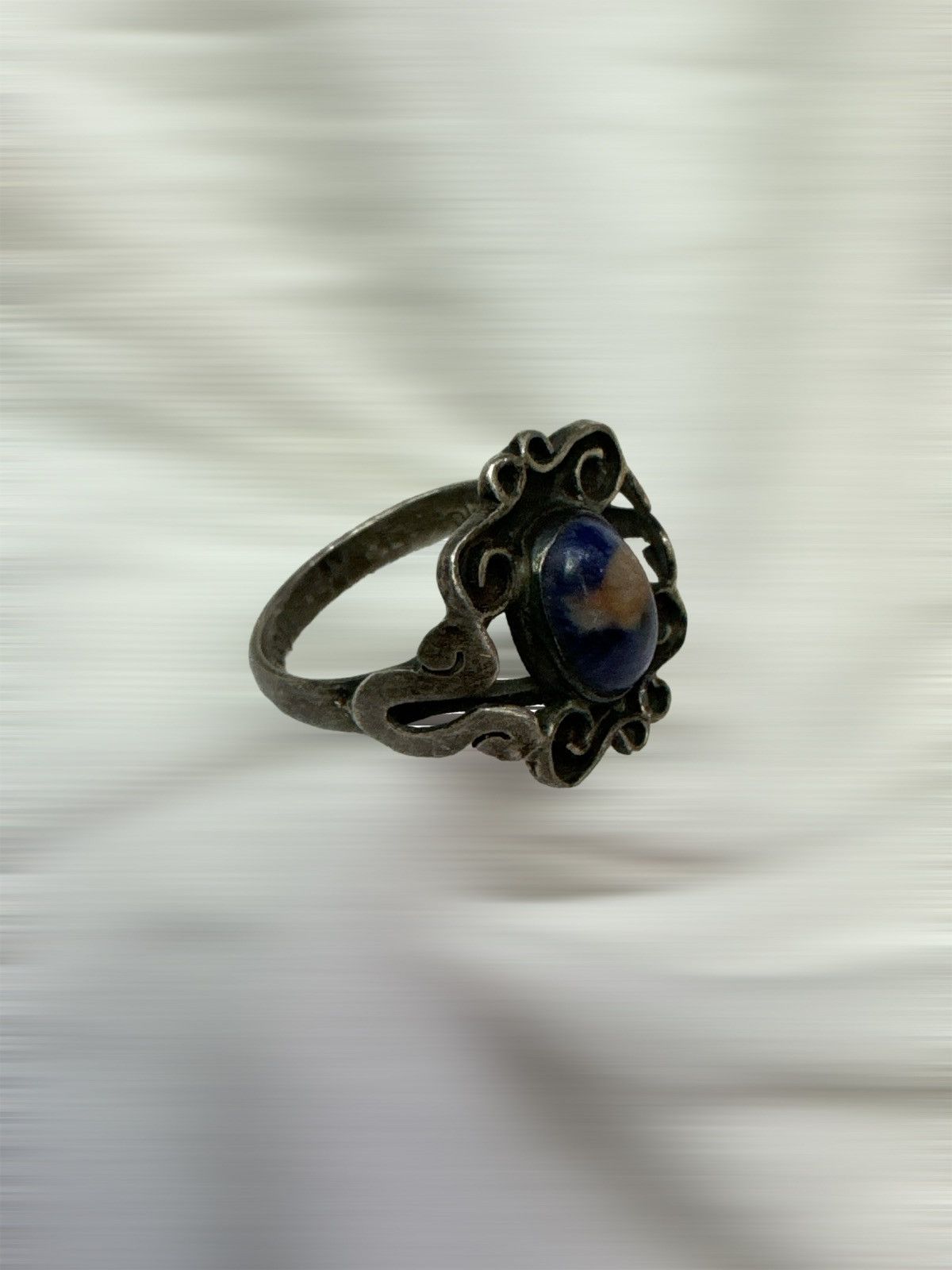 Jewelry × Sterling Silver × Vintage REMY TAXCO MEXICO SODALITE 925 STERLING SILVER RING SIZE 7 Size ONE SIZE - 2 Thumbnail