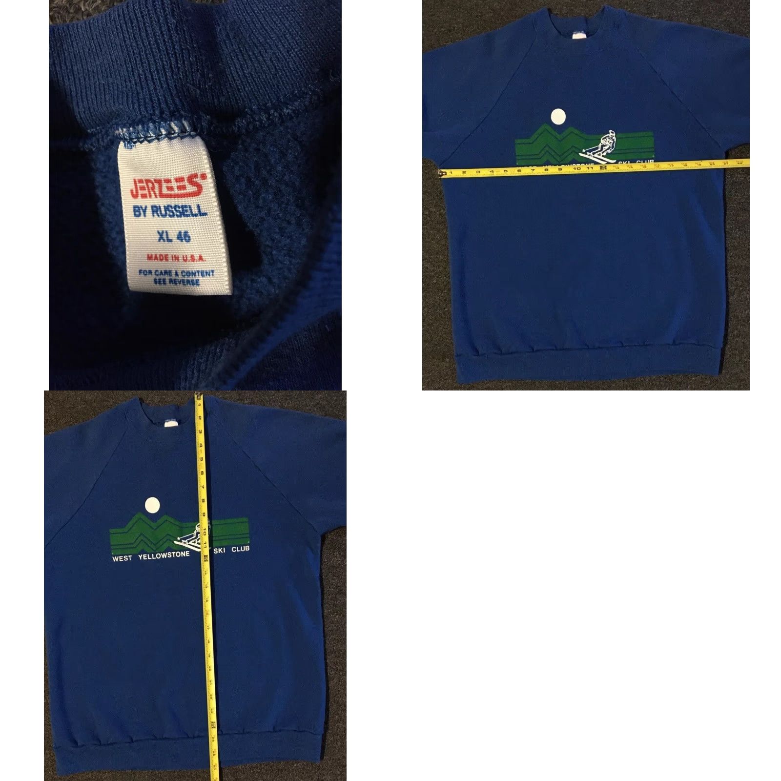 Vintage VINTAGE Yellowstone Ski Club Faded Sweatshirt S M Blue 80s 90s Grunge Ski Hoodie Men Pullover Pattern Striped USA National Park Shirt Size US S / EU 44-46 / 1 - 8 Thumbnail