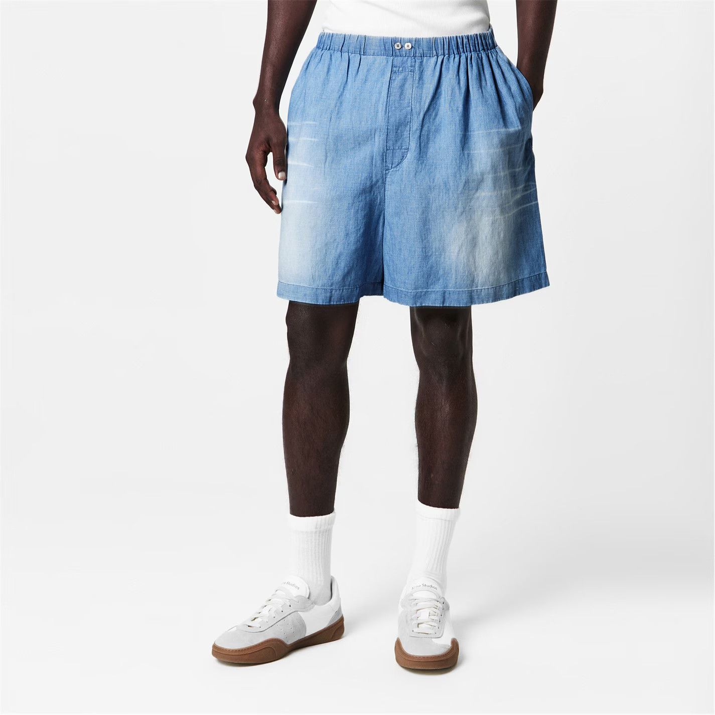Acne Studios o1g2r1mq0825 Acne Ruxer Short in Blue Size US 32 / EU 48 - 3 Thumbnail