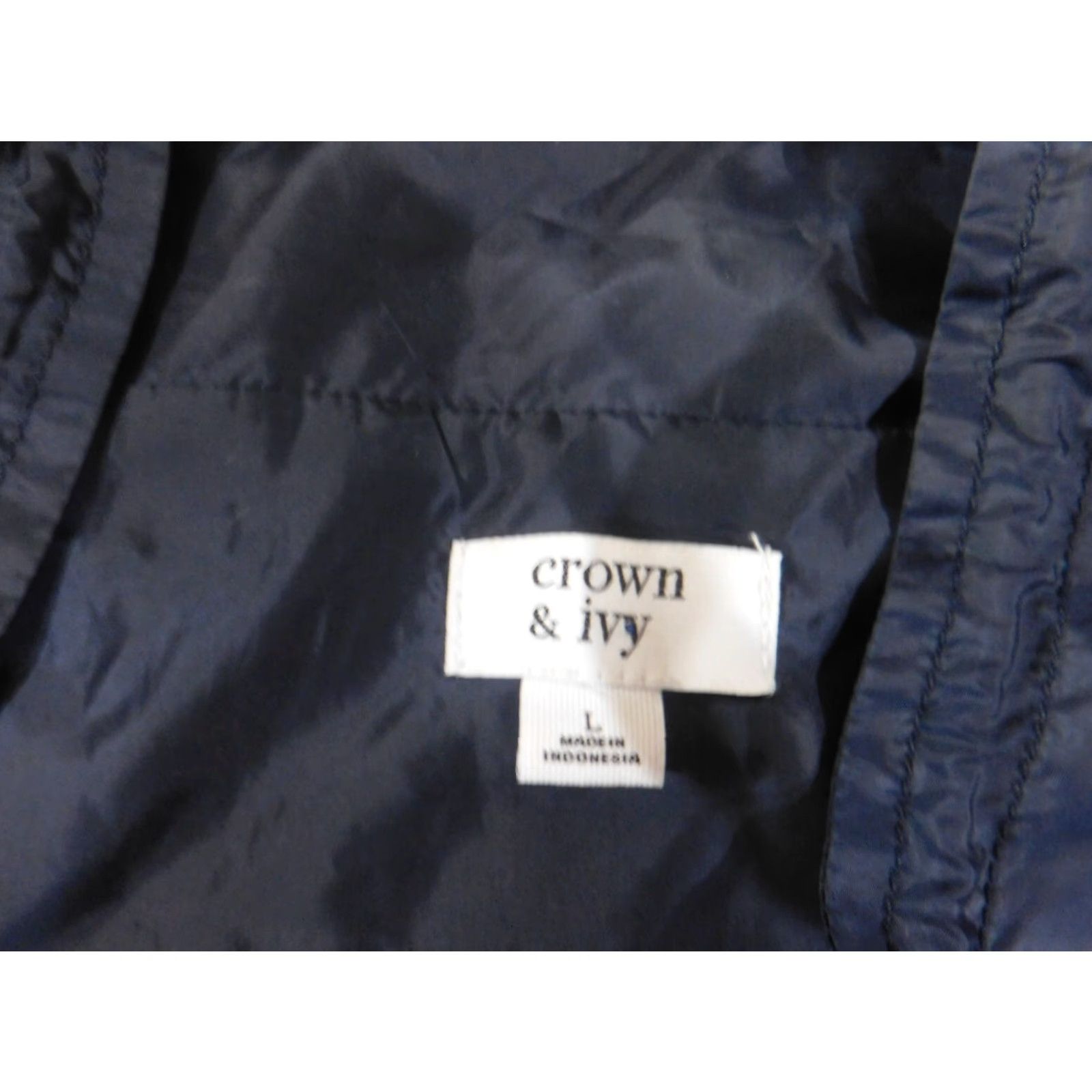 Vintage Crown & Ivy Jacket L Blue Women Regular Long Sleeve Zip Sheer Casual Outdoor Beach Style Size L / US 10 / IT 46 - 6 Thumbnail