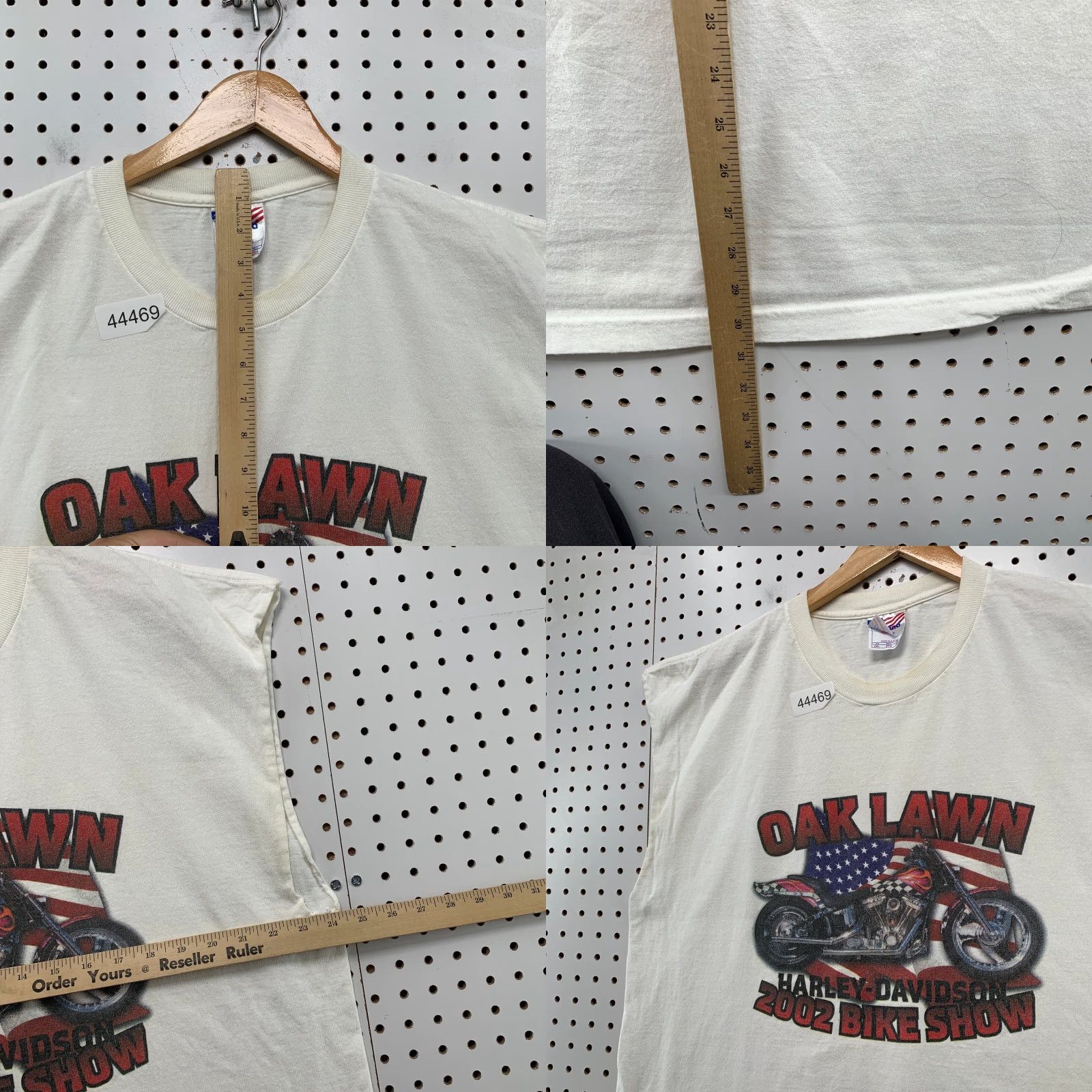 Vintage VINTAGE Murina Oak Lawn Motorcycle Shirt Mens 2XL Sleeveless White Crew Neck 2000s Bike Show Mens Size US XXL / EU 58 / 5 - 8 Thumbnail