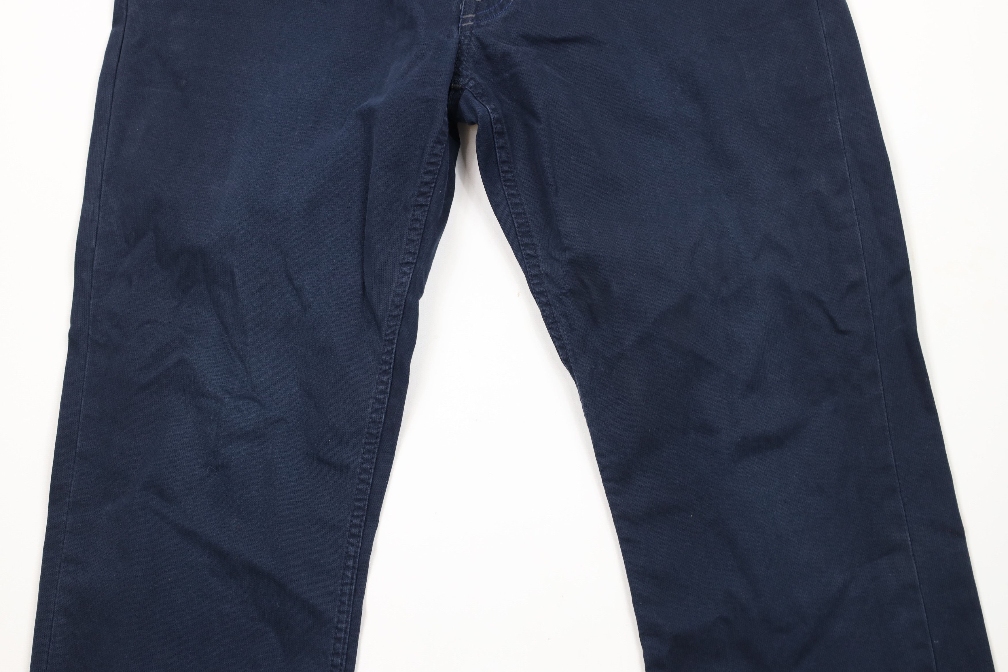 Ralph Lauren × Vintage Vintage Ralph Lauren Spell Out 650 Straight Leg Pants Blue Size US 33 - 3 Thumbnail