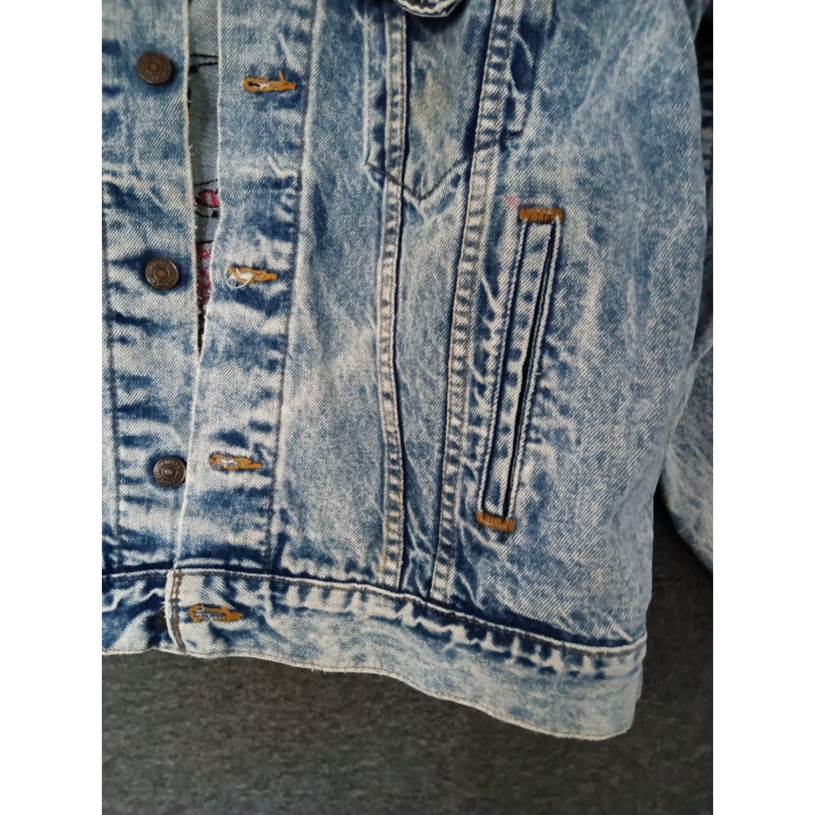 Levi's VINTAGE Levi's Jacket Denim Jeans Jacket 80s Mens Regular Size L Blue Acid Wash Back Logo Mini Mouse 70507 Size US 33 - 7 Thumbnail