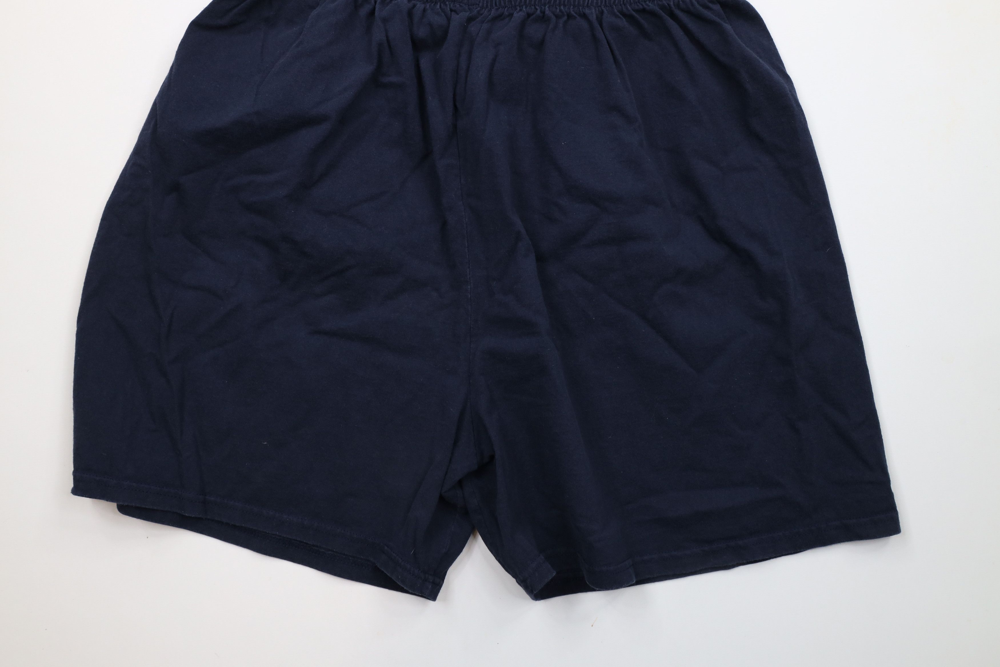 Champion × Vintage Vintage 90s Champion Logo Above Knee Shorts Blue Cotton Size US 38 / EU 54 - 10 Thumbnail