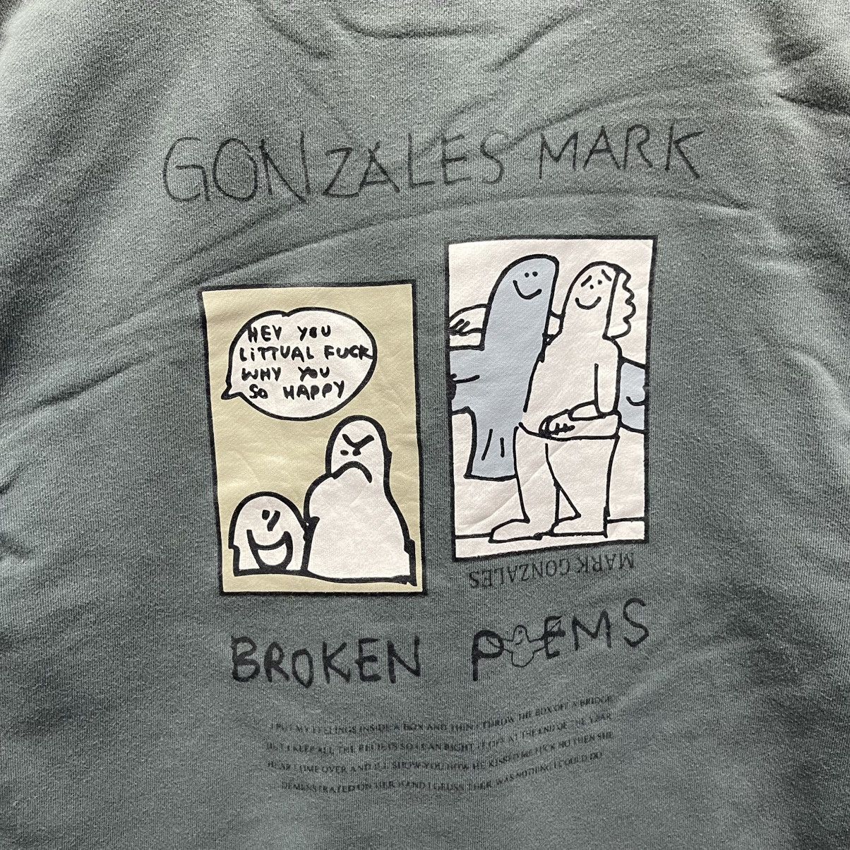Japanese Brand Mark Gonzales “Broken Poems” Sweatshirt (Green) Size US S / EU 44-46 / 1 - 2 Thumbnail