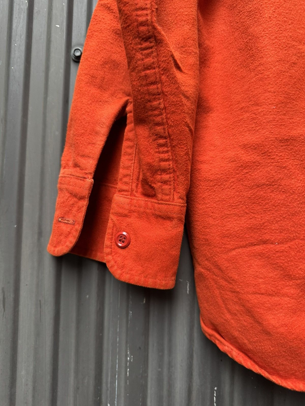 Woolrich Woolen Mills Vintage Woolrich Wool Work Shirt — Orange Brushed Flannel Size US M / EU 48-50 / 2 - 7 Thumbnail
