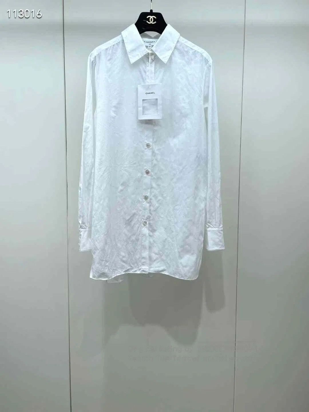 Chanel Chanel 24C Logo Button Long Shirt. Size XXS / US 00 / IT 34 - 1 Thumbnail