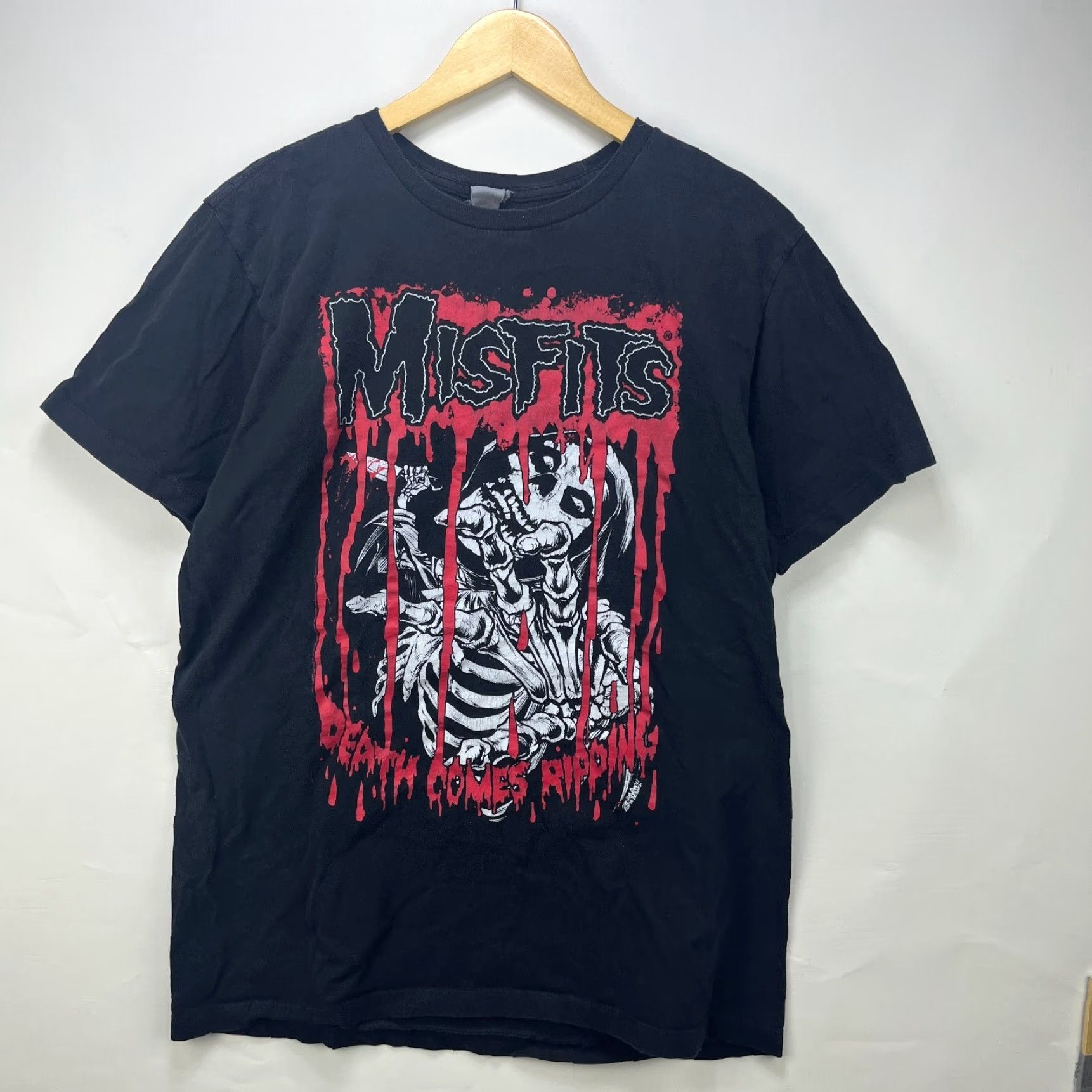 Vintage VINTAGE Misfits Band Skull T-Shirt L Men Black Short Sleeve 90s Concert Size US L / EU 52-54 / 3 - 2 Thumbnail