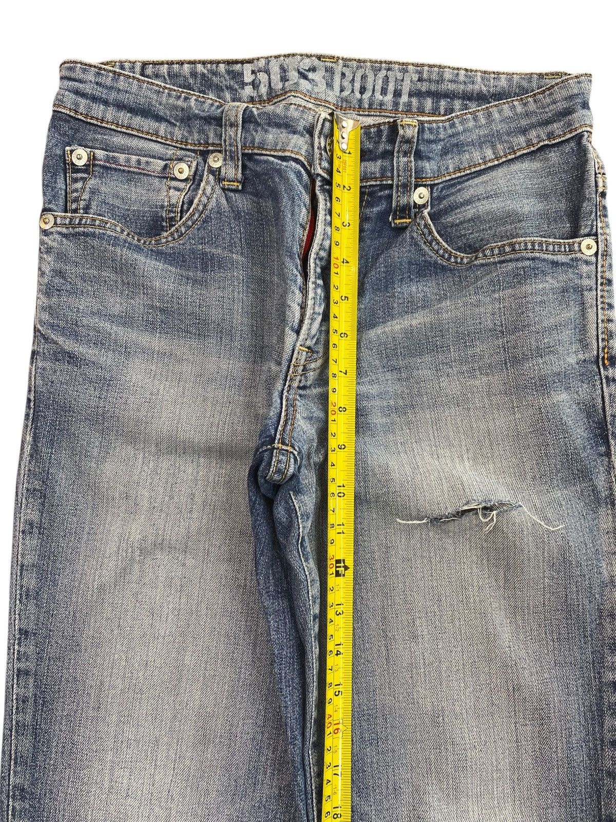 Edwin Edwin Faded Wash Ripped Style Flare Jeans Size US 30 / EU 46 - 8 Thumbnail
