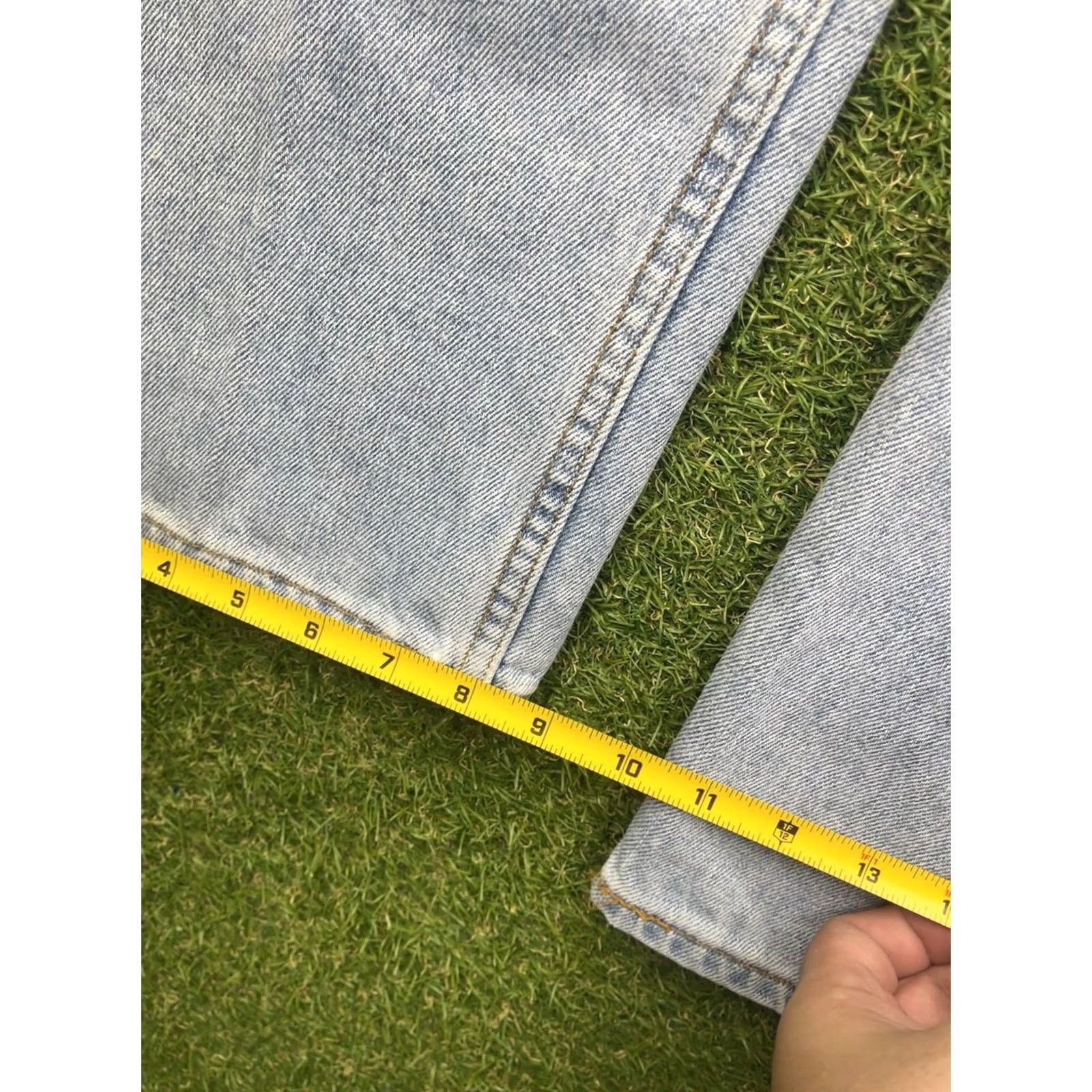 Levi's Levi's 505 Jeans Mens 38x34 Denim Regular Fit Straight Blue Light Wash 90s Retro Size US 38 / EU 54 - 4 Thumbnail