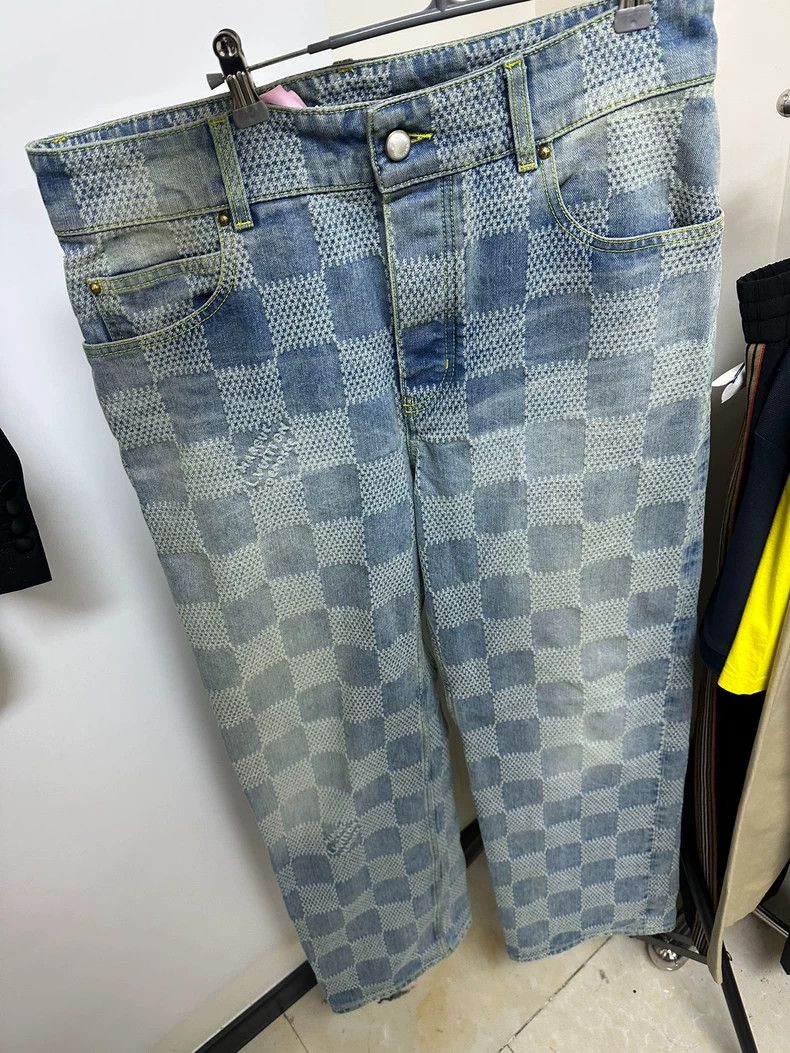 Louis Vuitton Louis Vuitton Checker Jeans Size US 33 - 2 Thumbnail