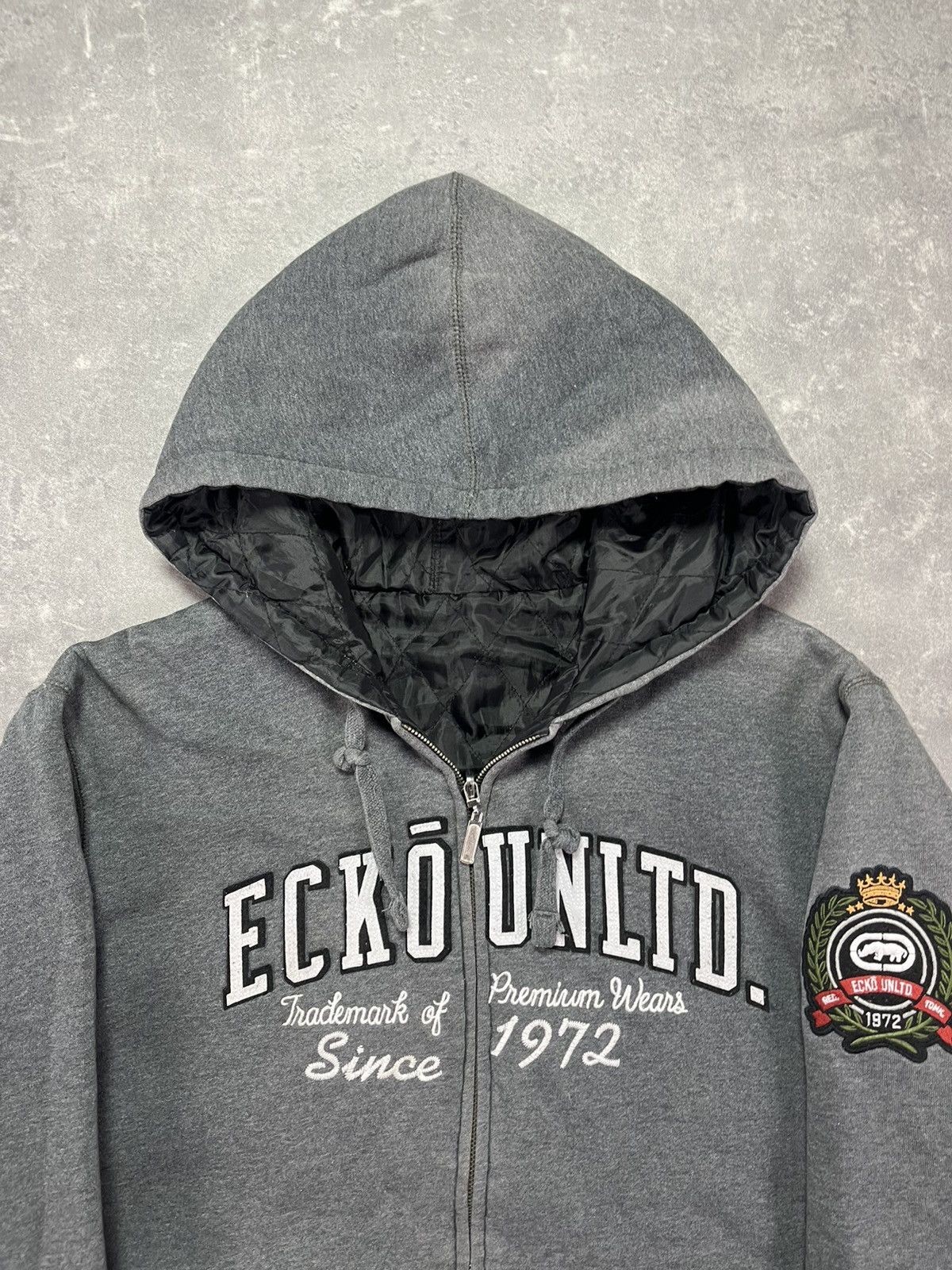 Ecko Unltd. Ecko Unltd Spellout Big Logo Reversible Zip Hoodie Jacket XL Size US XL / EU 56 / 4 - 10 Thumbnail