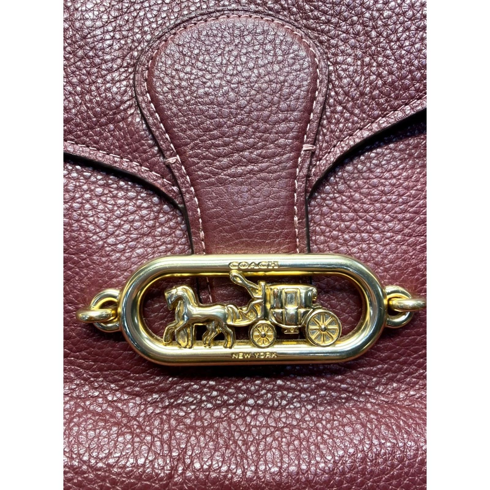 Coach VINTAGE Coach Shoulder Bag Womens OS Maroon Leather Brown F80840 Like New Size ONE SIZE - 3 Thumbnail