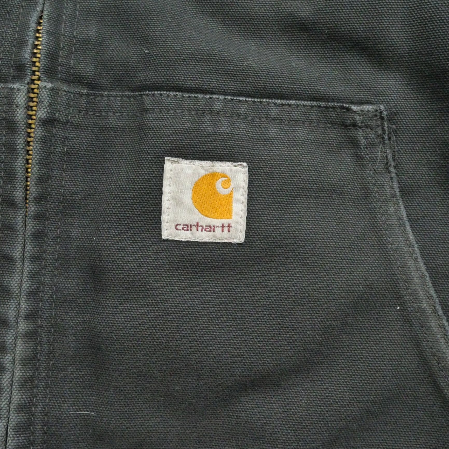 Carhartt Carhartt Jacket Mens 5XL Black J140 BLK Distressed Grunge Work Wear Active Jacket Short Zip Canvas Cotton Lined Size US XXL / EU 58 / 5 - 2 Thumbnail