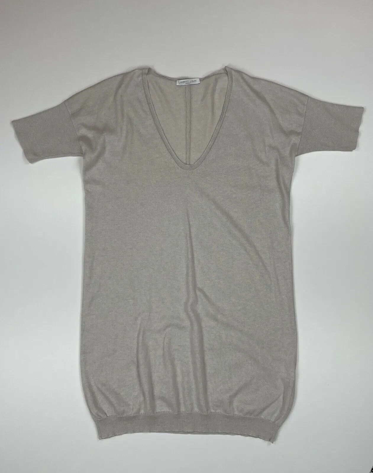Other Lamberto Losani V-neck Cotton Cashmere Sweater Tunica Womens Size L / US 10 / IT 46 - 1 Thumbnail