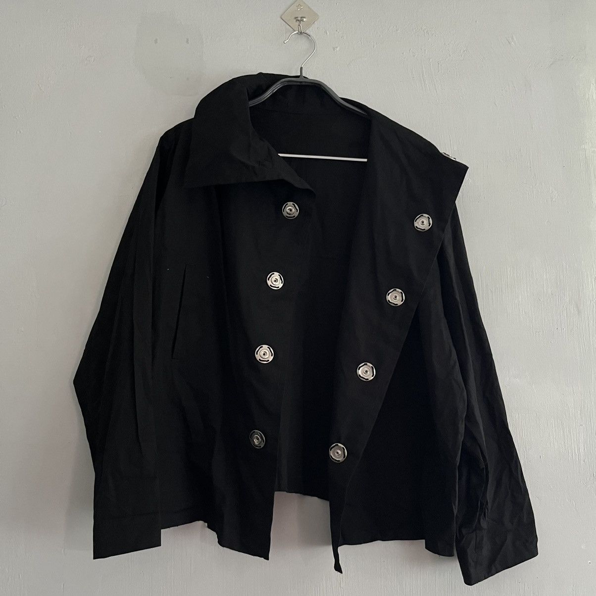Yohji Yamamoto Y's Yohji Yamamoto Cropped Pea Coat Size S / US 4 / IT 40 - 3 Thumbnail