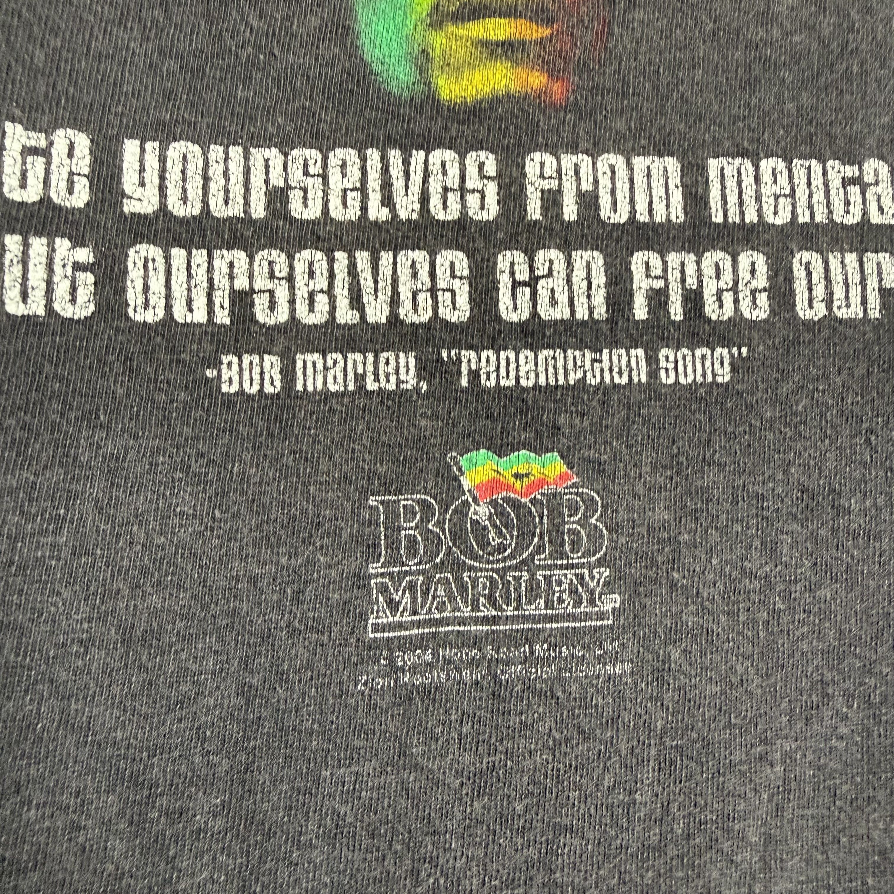 Bob Marley 🔥RARE🔥Vintage Bob Marley 2004 Rasta Big Face T-shirt Size US XL / EU 56 / 4 - 4 Thumbnail