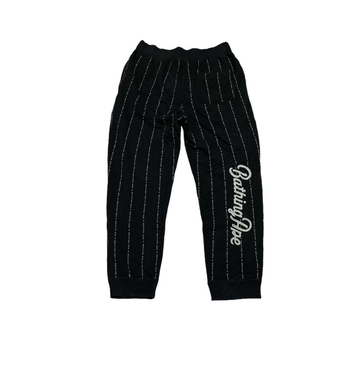 Bape Text Stripe Sweat Pants Size US 34 / EU 50 - 2 Thumbnail