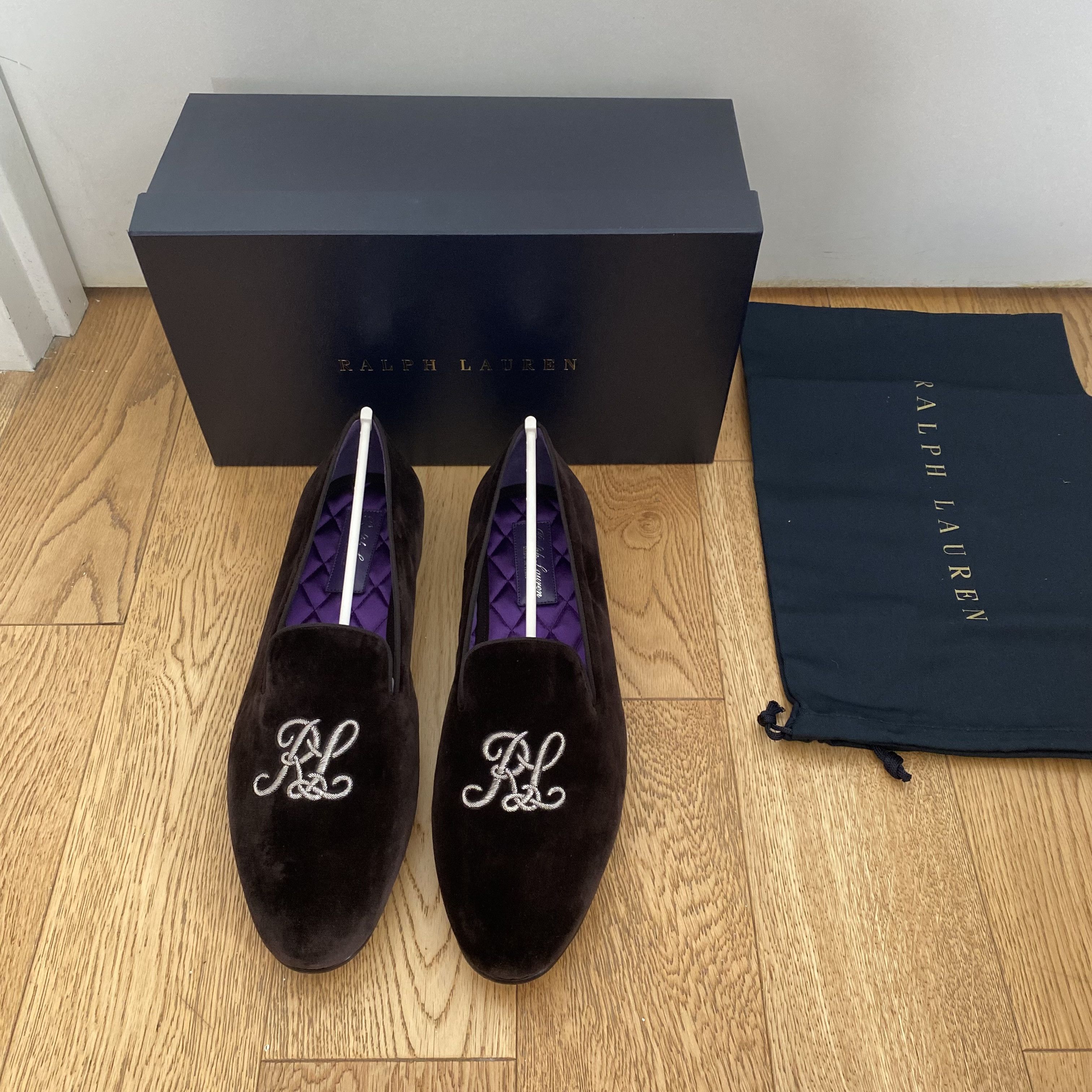 Ralph Lauren Purple Label Ralph Lauren Purple Label Alonzo Velvet Loafers Slippers Size US 13 / EU 46 - 1 Thumbnail