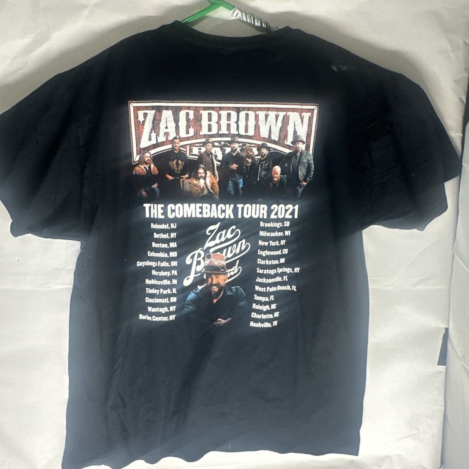 Fruit Of The Loom Zac Brown Band Shirt Mens Extra Large The Comeback Tour 2021 Size US XL / EU 56 / 4 - 6 Thumbnail