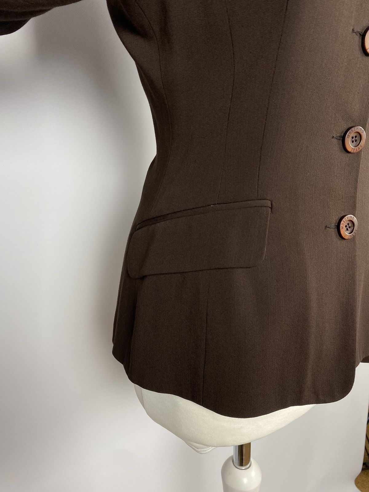 Designer × Moschino Moschino Italy Designer Brown Blazer Jacket Size M / US 6-8 / IT 42-44 - 7 Thumbnail