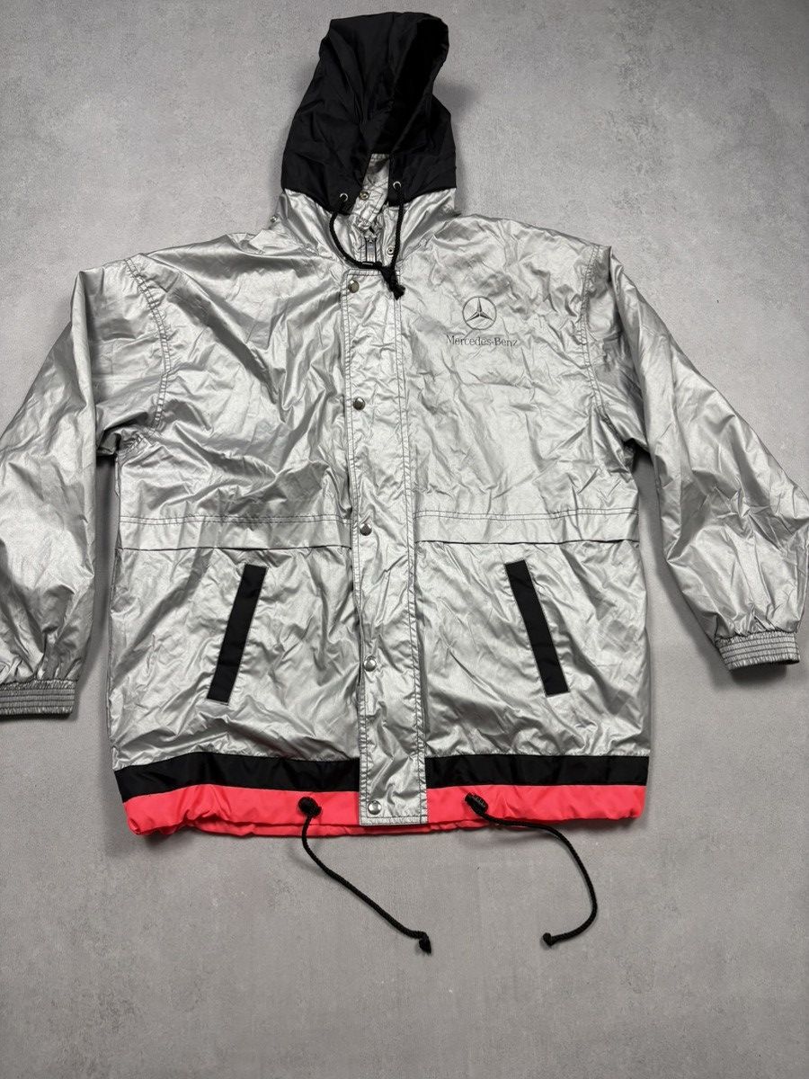 Mercedes-Benz Mercedes Benz Silver Jacket Vintage Racing Windbreaker 90s Size US S / EU 44-46 / 1 - 2 Thumbnail