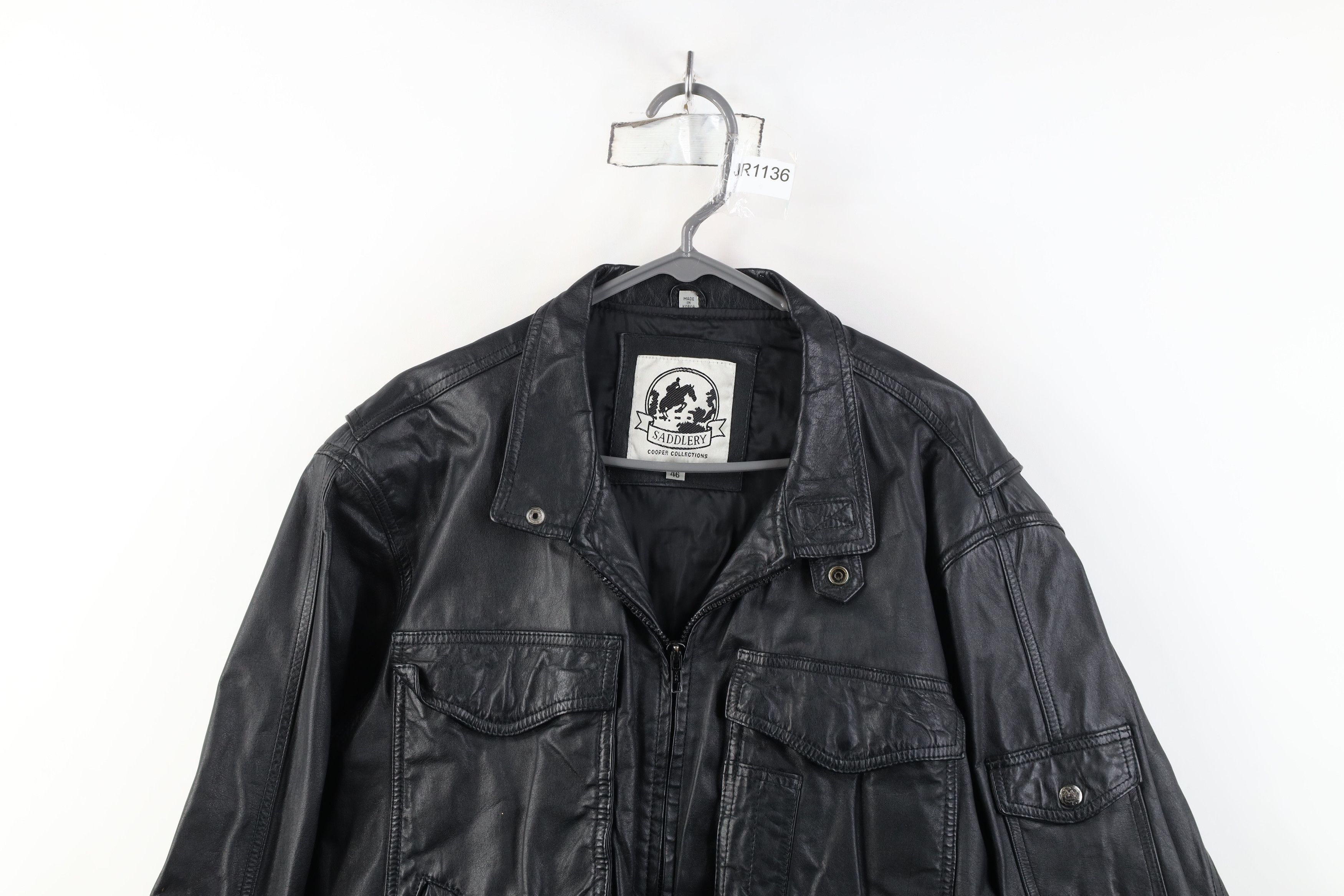 Vintage Vintage 90s Streetwear Full Zip Bomber Jacket Coat Black Size US XXL / EU 58 / 5 - 2 Thumbnail