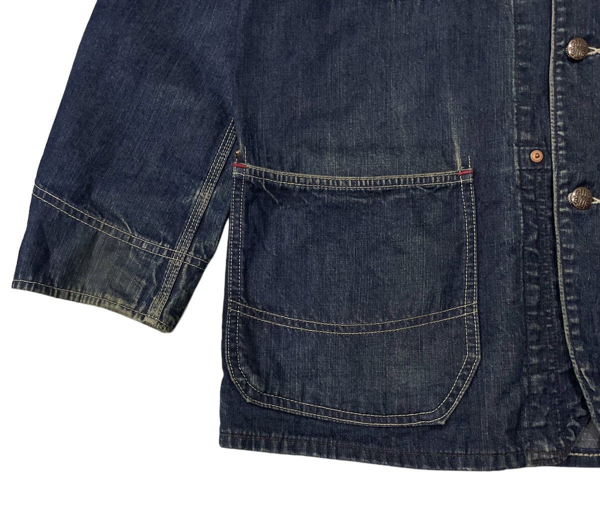 Blue Blue Japan Vintage Blue Blue Japan Arigato Denim Chore Jacket Size US S / EU 44-46 / 1 - 6 Thumbnail