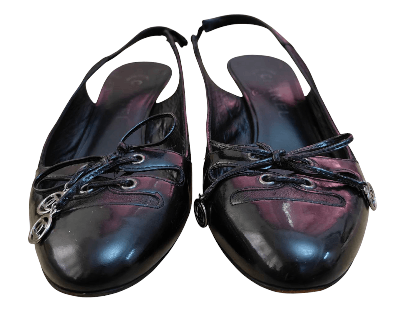 Chanel Chanel Kitten Pattern Leather Heels Size US 7.5 / IT 37.5 - 10 Thumbnail