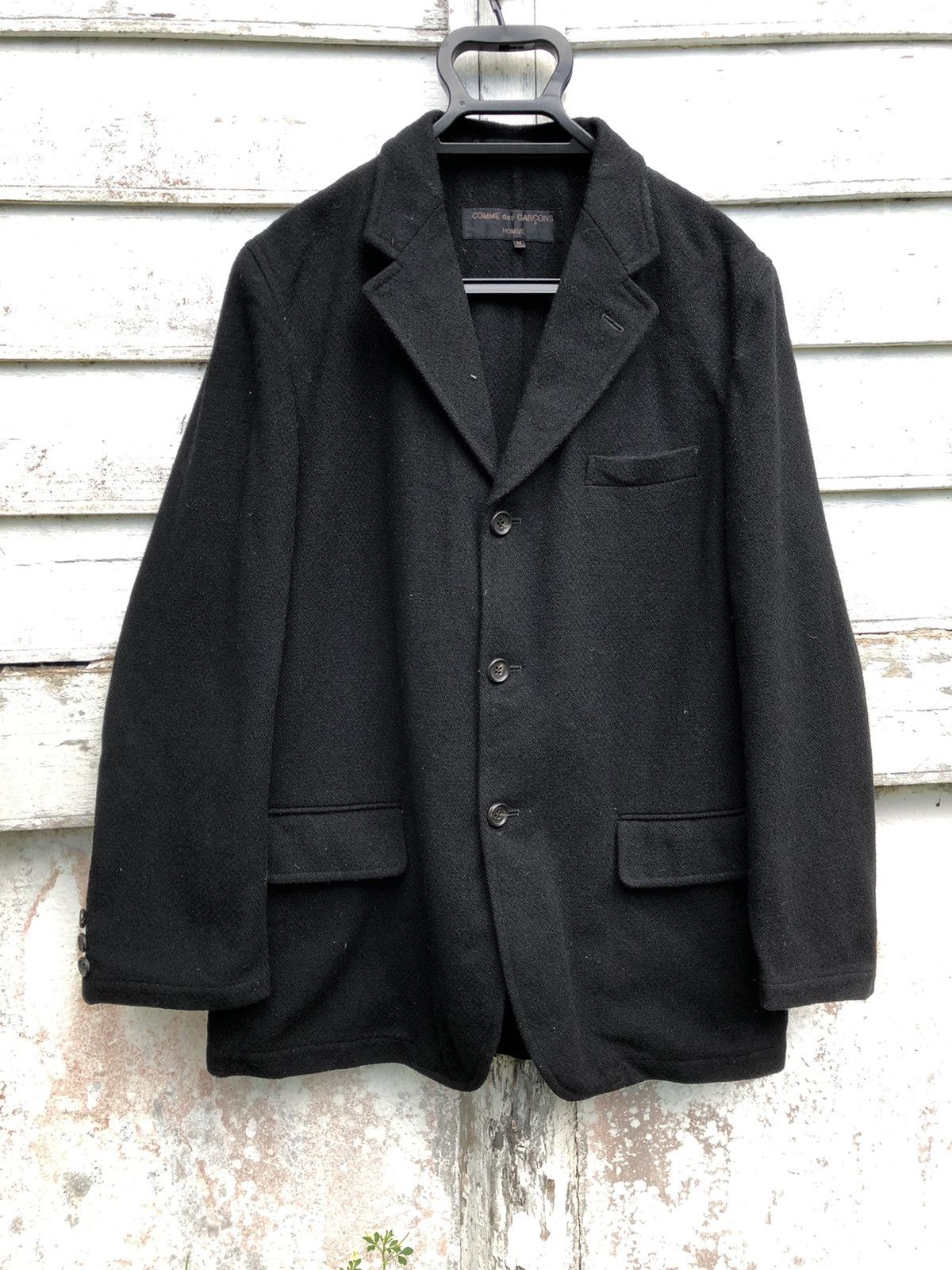 image of Comme Des Garcons Comme Des Garcon Homme Ad 2000 Wool Jacket in Black, Men's (Size Medium)