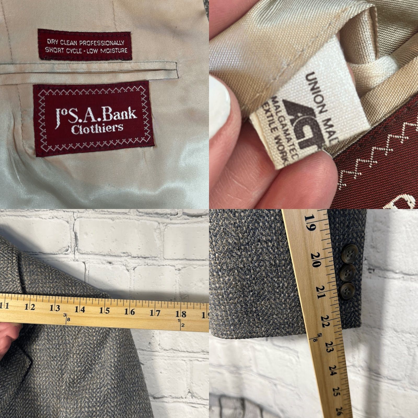 Jos. A. Bank VINTAGE Jos. A. Bank Wool Tweed Blazer Sport Coat Women 6 Regular Tan USA Grandmacore Size M / US 6-8 / IT 42-44 - 8 Thumbnail