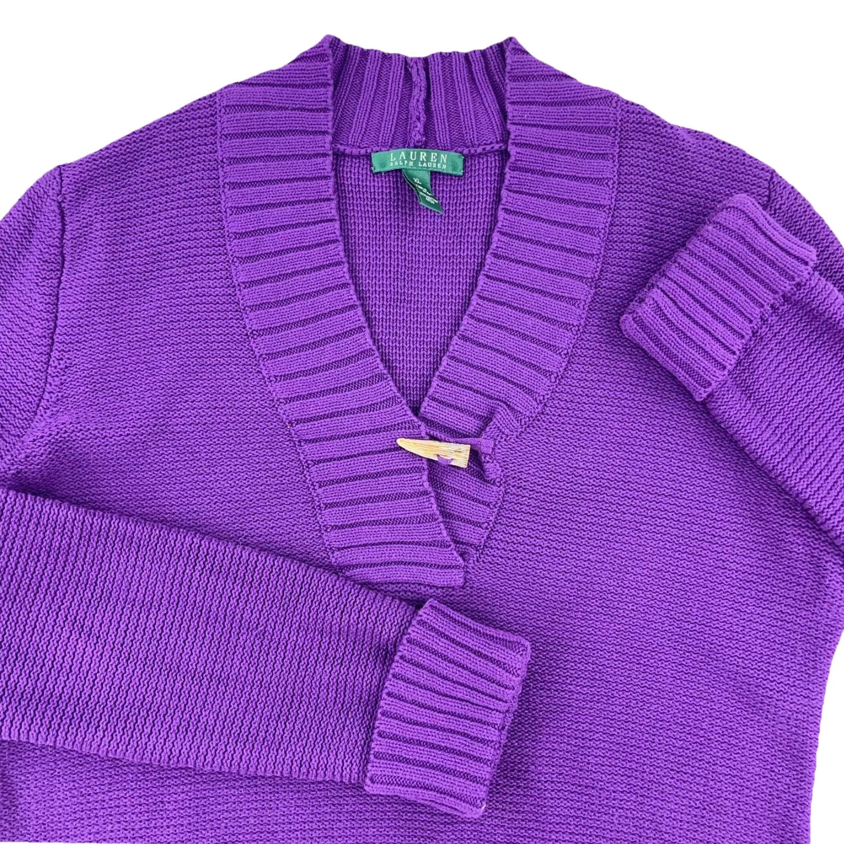 Ralph Lauren VINTAGE Lauren Ralph Lauren Sweater Women XL Pullover Knit Casual Long Sleeve Purple Size XL / US 12-14 / IT 48-50 - 2 Thumbnail
