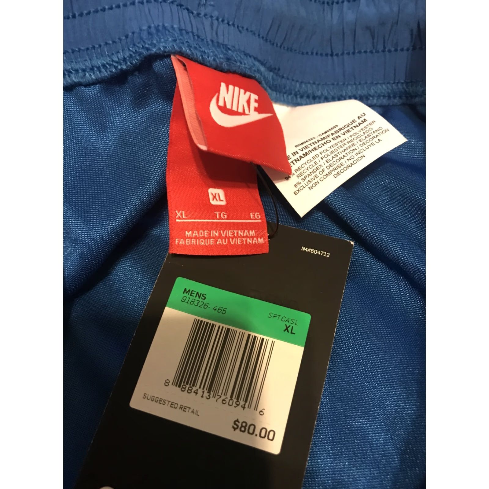 Nike Nike Sportswear Mens Air Joggers Pants Sweatpants XL NSW NEW 918326-465 Blue, Elastic Waist, Activewear, Nike Air, Pants, Regular Size US 36 / EU 52 - 4 Thumbnail