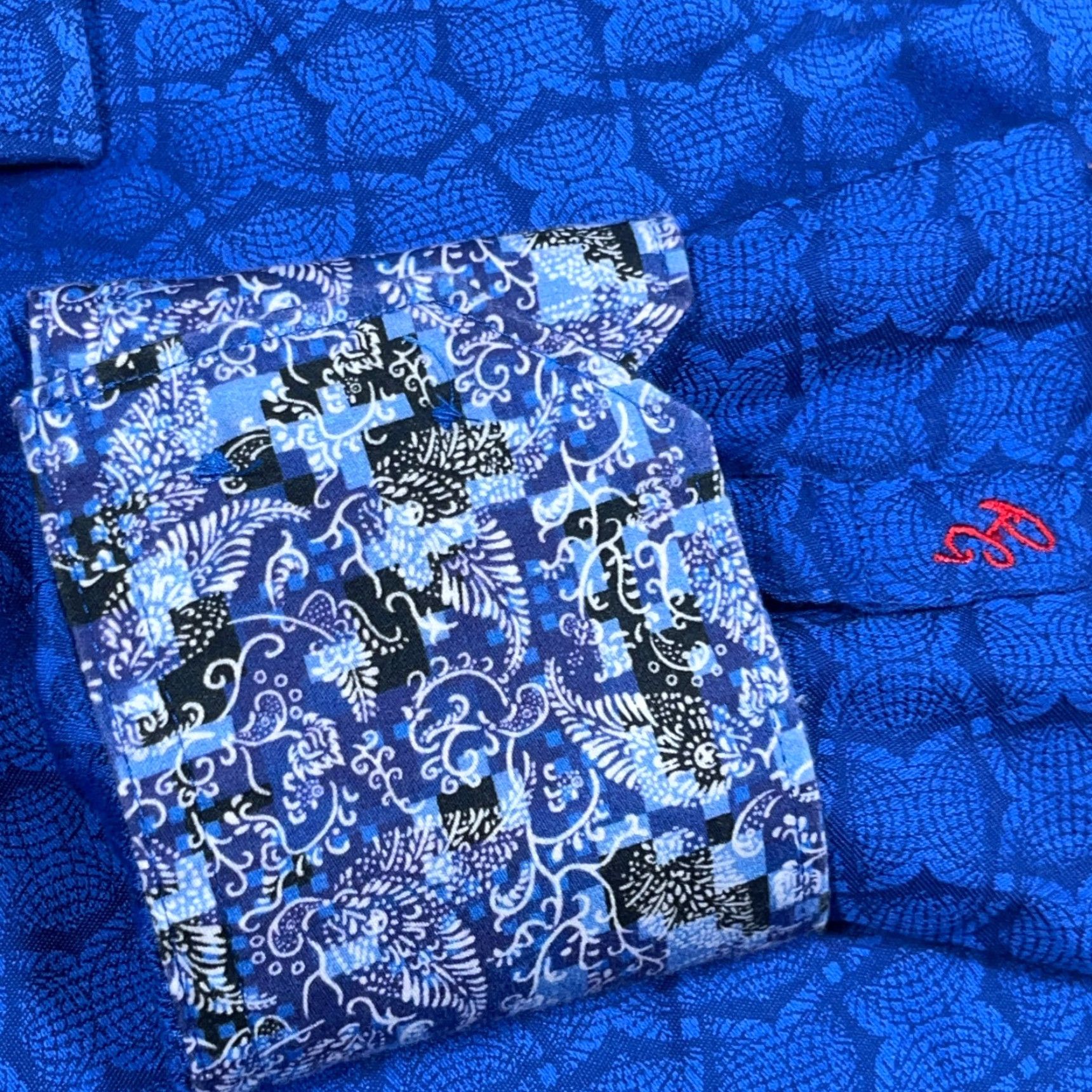 Robert Graham Robert Graham Shirt Men Small Blue Button Up Geometric Classic Fit Size US S / EU 44-46 / 1 - 7 Thumbnail