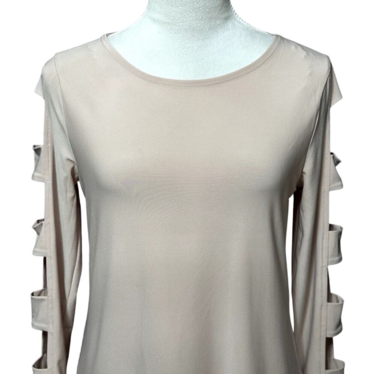 Anne Klein Anne Klein Blouse Cutout Sleeves Round Neckline S Pink Size S / US 4 / IT 40 - 2 Thumbnail