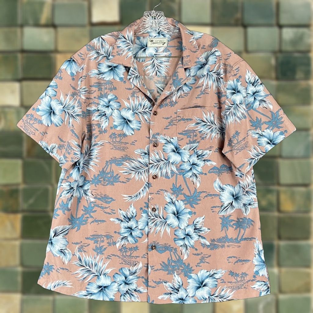 Pinko MILANO BAY Floral Button-Up Shirt Adult Large Multicolor Hawaiian Mens Size US 33 - 1 Thumbnail